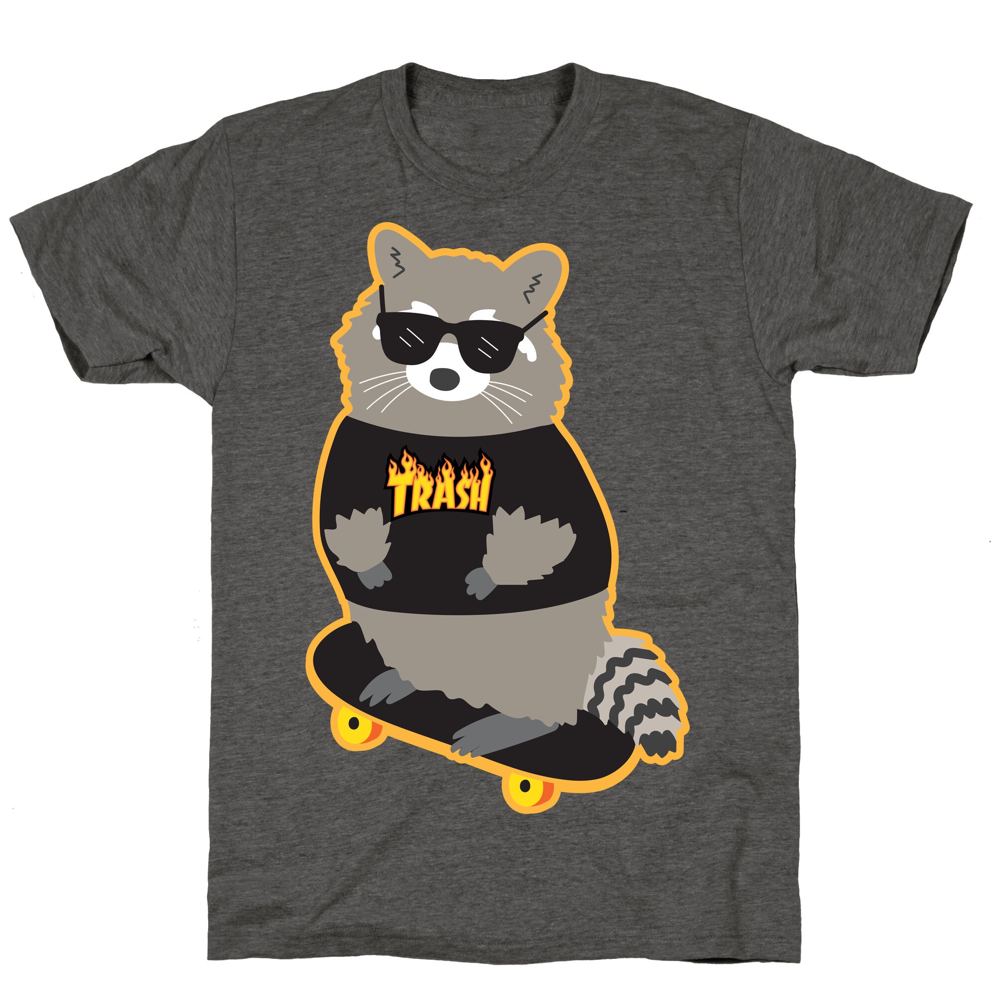 Skate Trash Raccoon Parody Unisex Triblend Tee