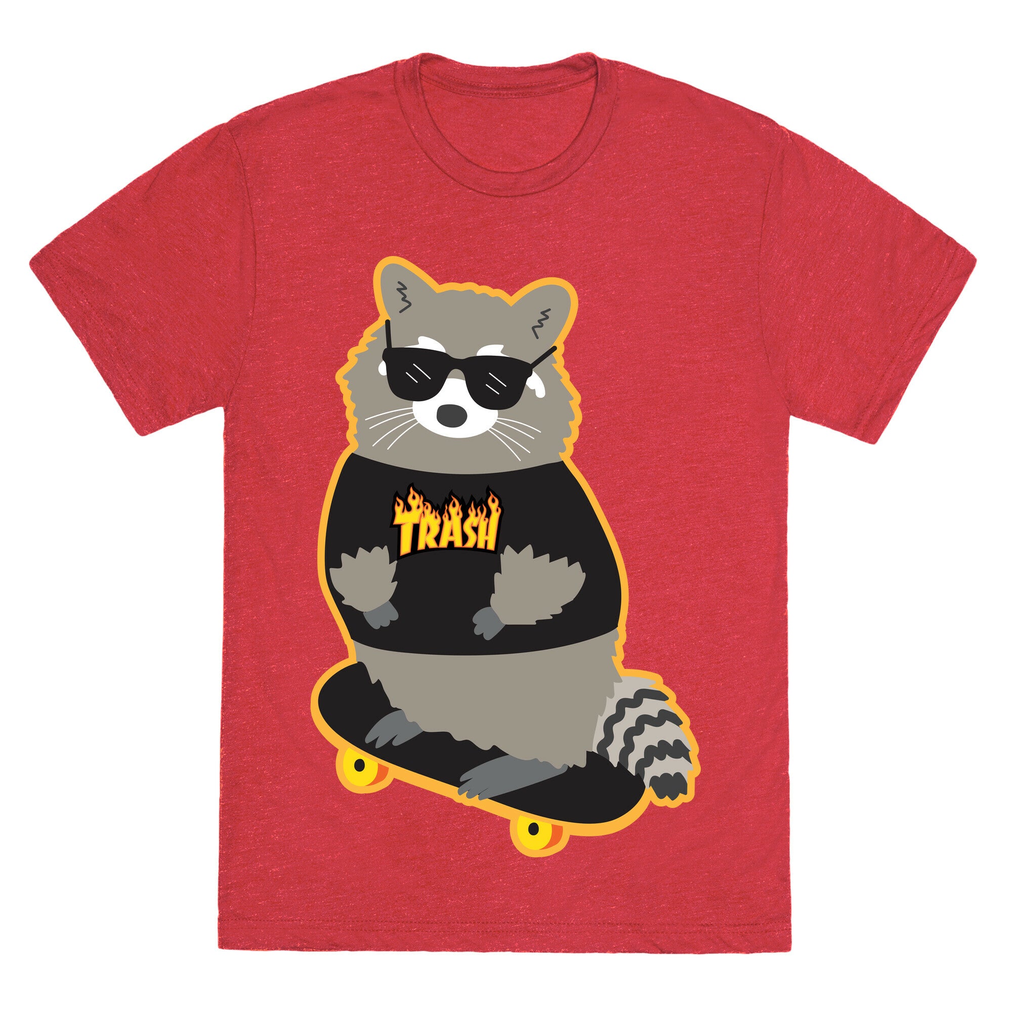 Skate Trash Raccoon Parody Unisex Triblend Tee