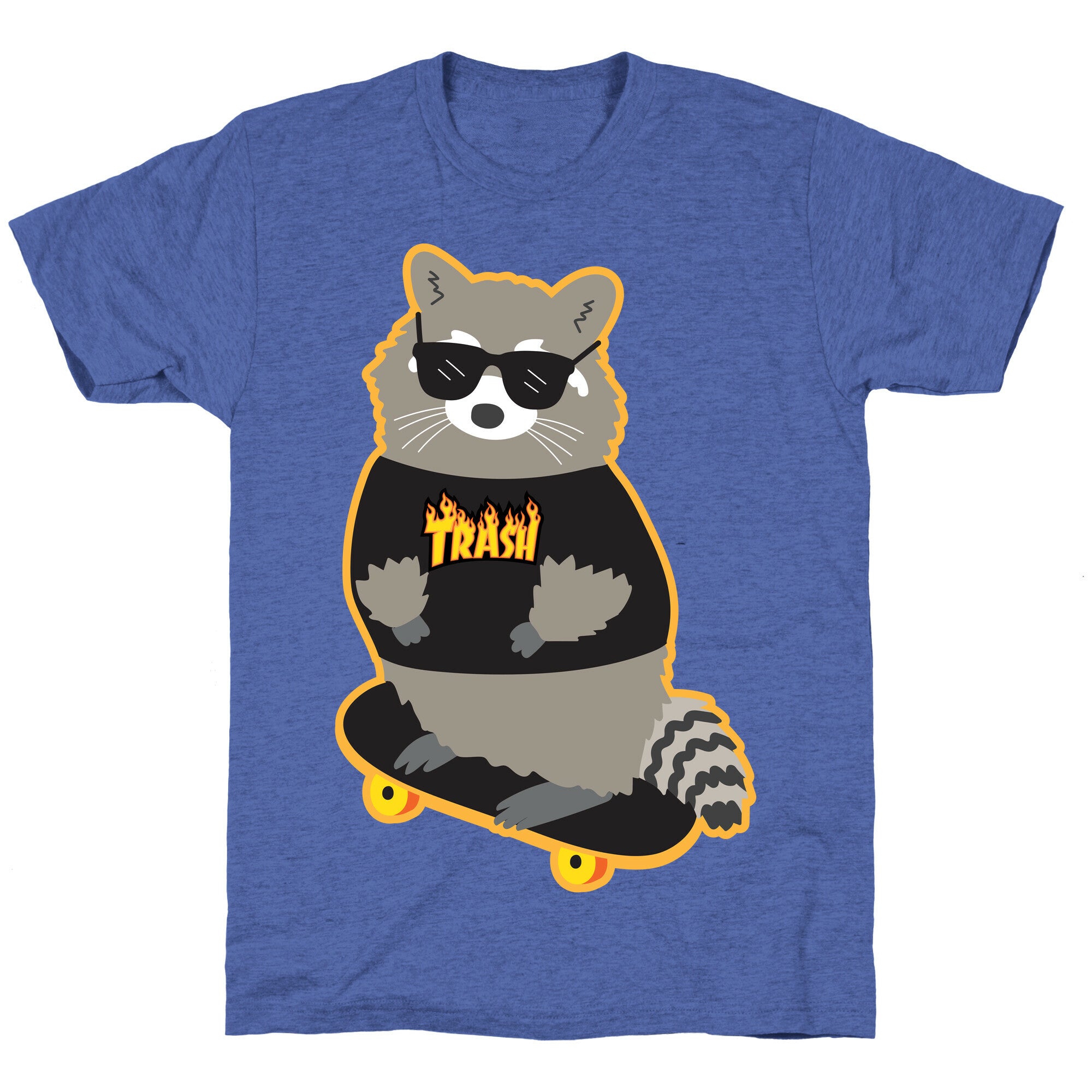 Skate Trash Raccoon Parody Unisex Triblend Tee
