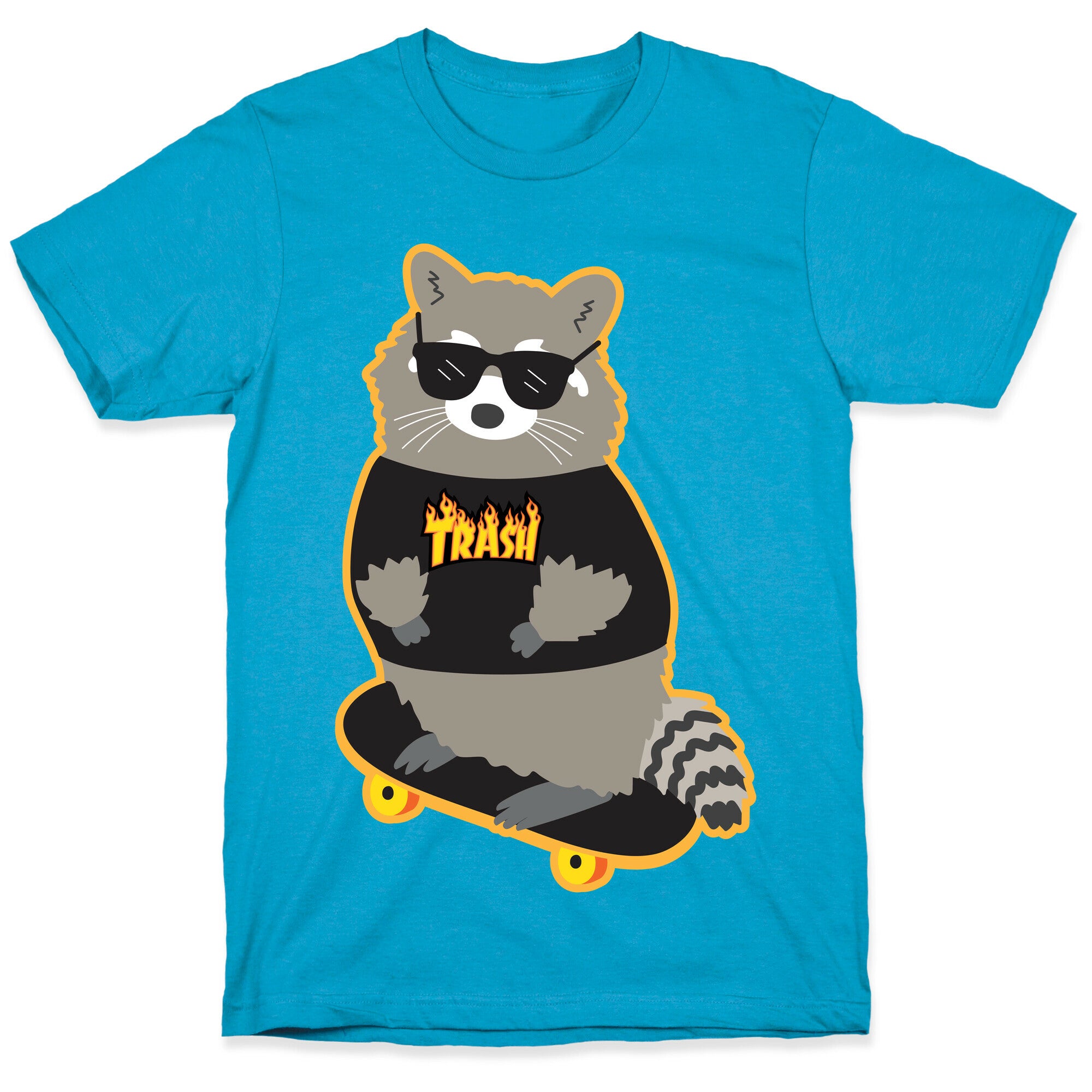 Skate Trash Raccoon Parody Unisex Triblend Tee