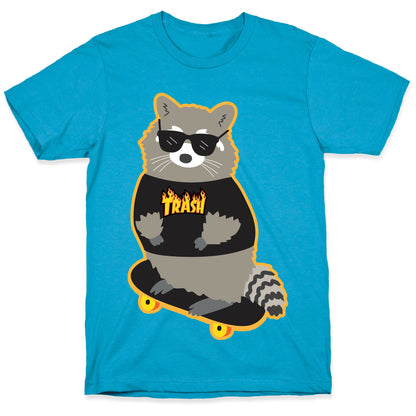 Skate Trash Raccoon Parody Unisex Triblend Tee