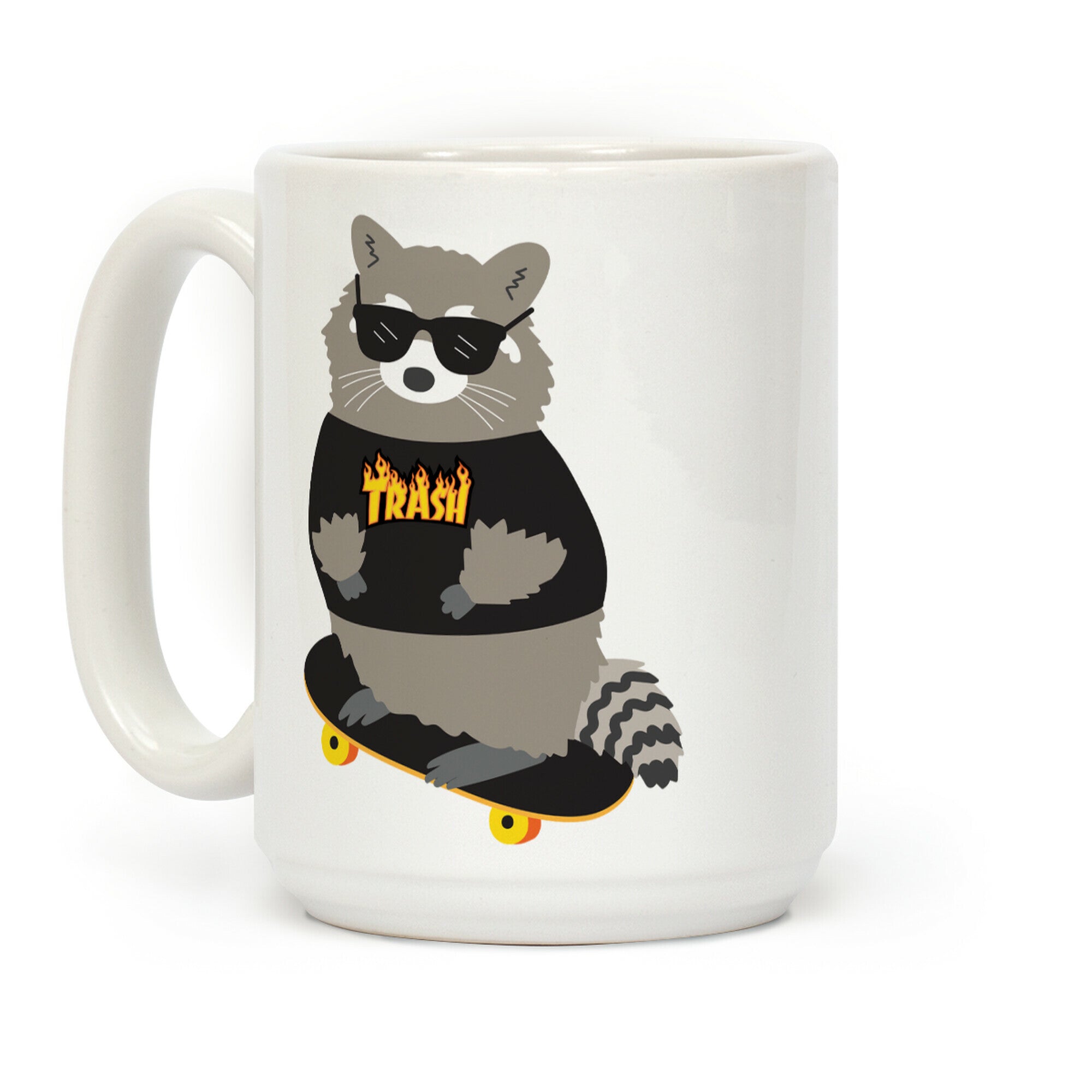 Skate Trash Raccoon Parody Coffee Mug
