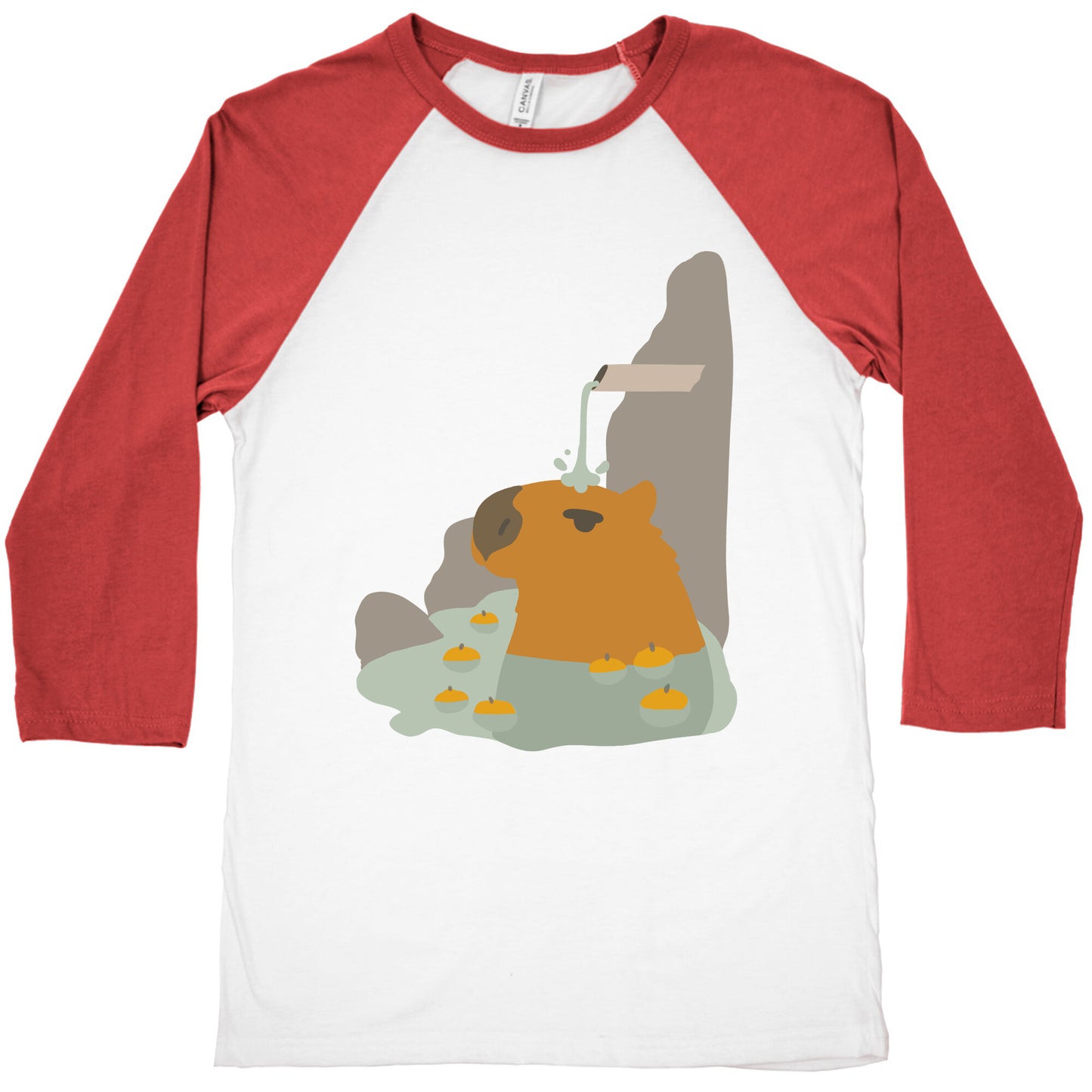 Capybara Hot Spring Baseball Tee