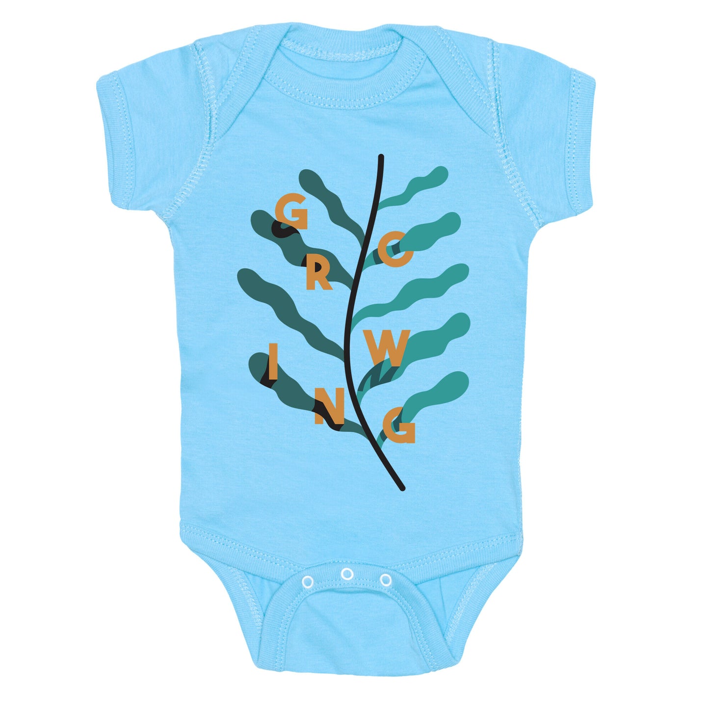 Growing Plant Frond Baby One Piece