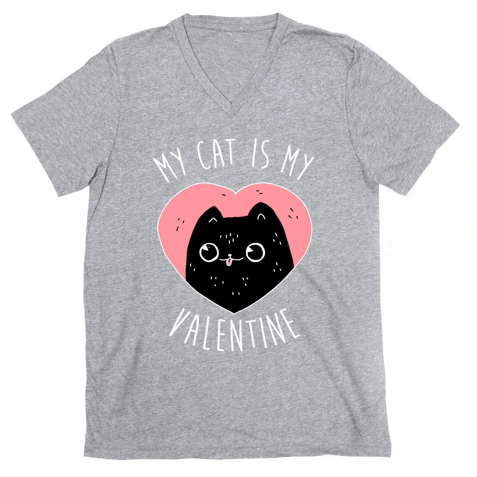 My Cat is My Valentine V-Neck