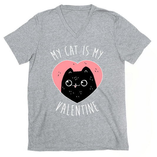 My Cat is My Valentine V-Neck