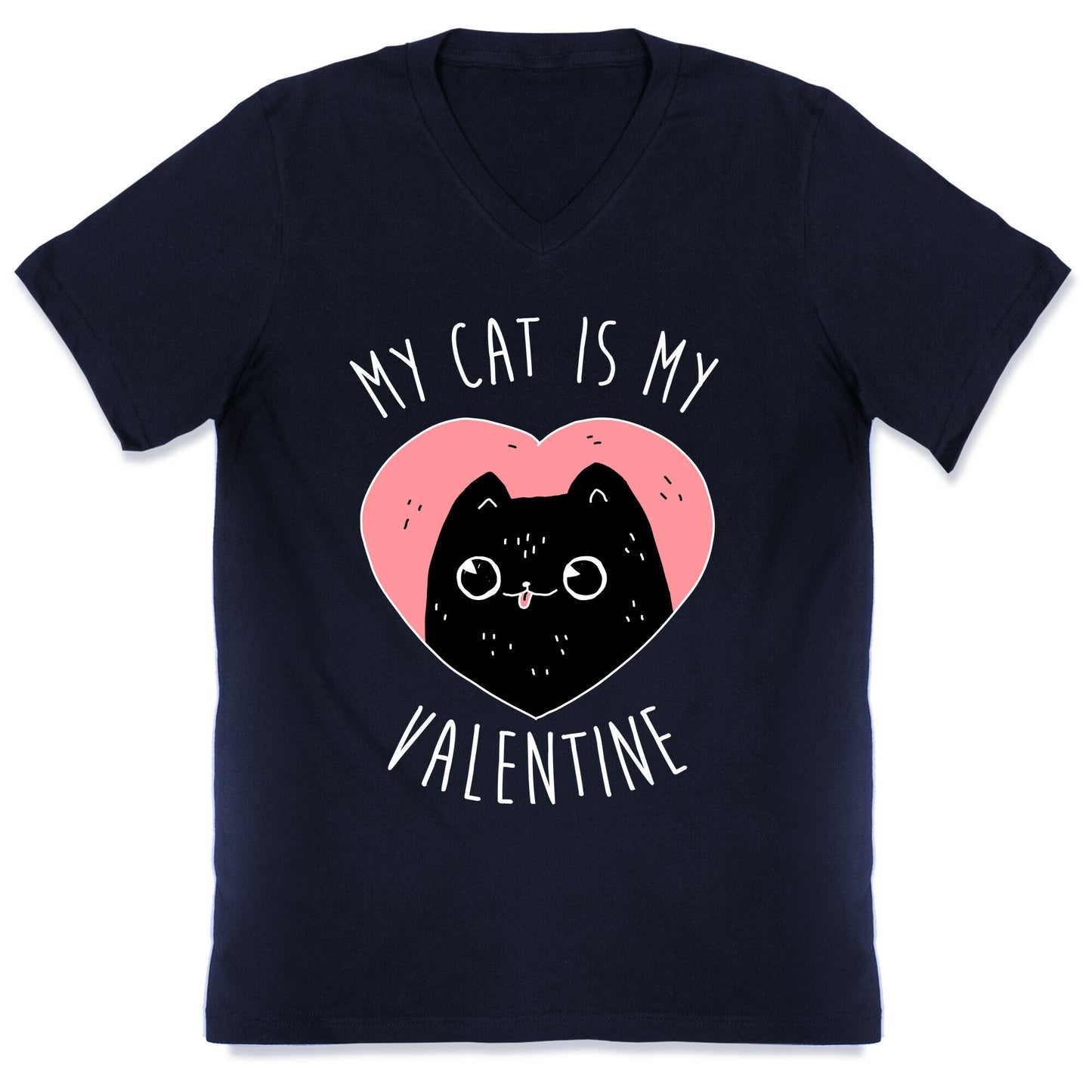 My Cat is My Valentine V-Neck