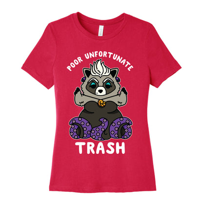 Poor Unfortunate Trash Raccoon  Women's Cotton Tee