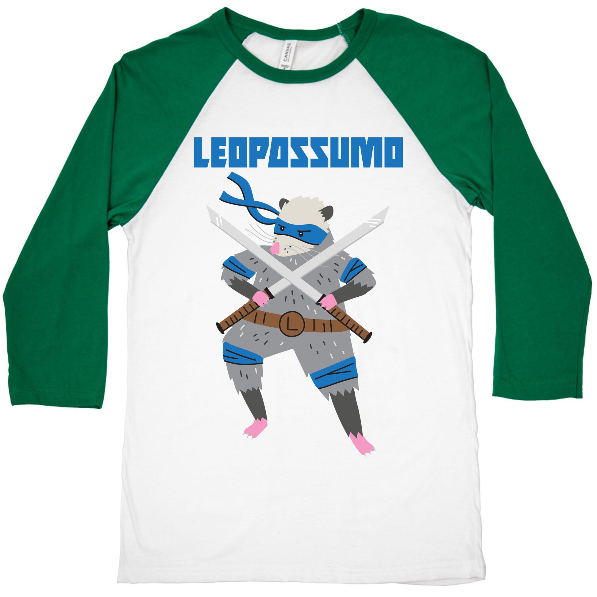 Leopossumo (Leonardo Opossum) Baseball Tee