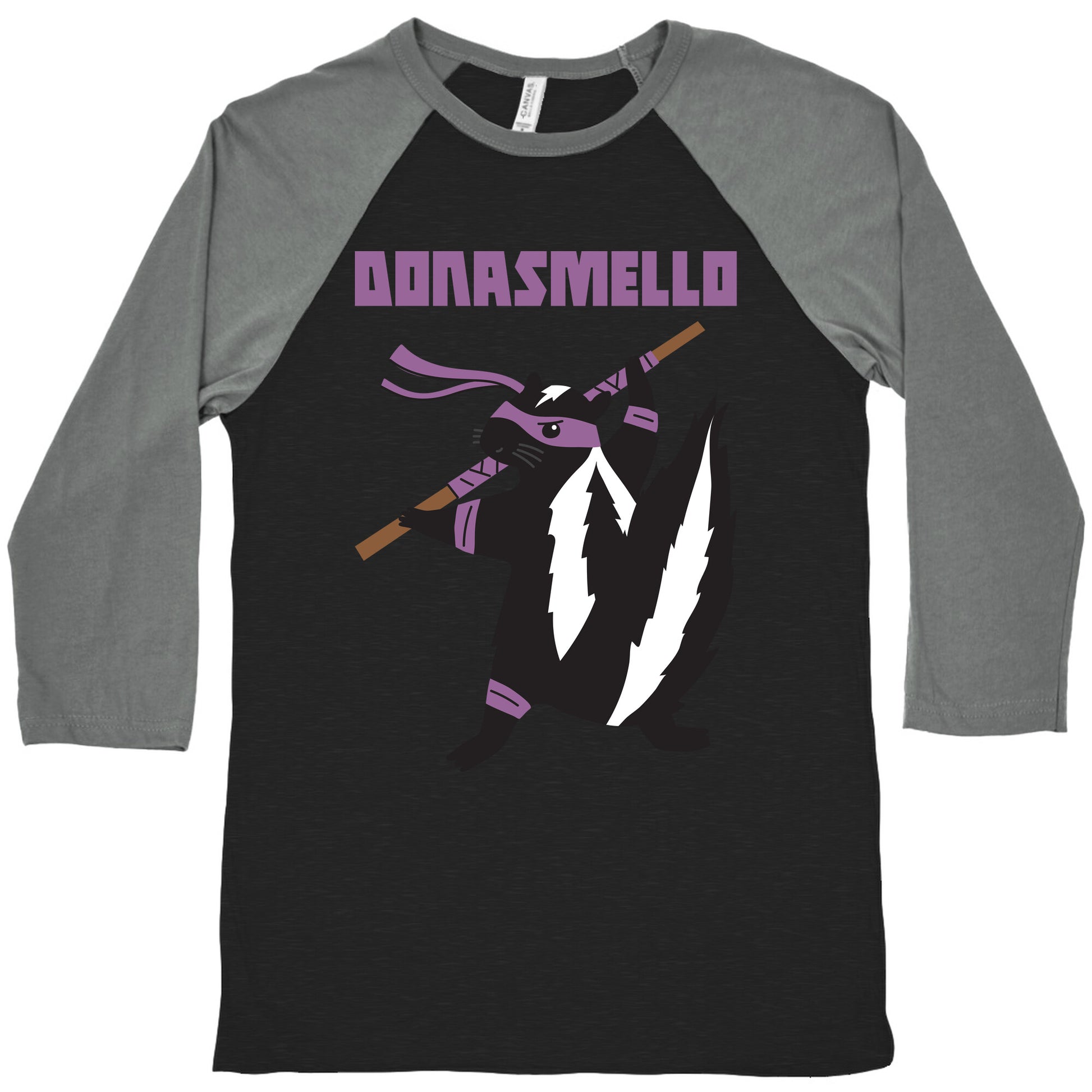Donasmello (Donatello Skunk) Baseball Tee