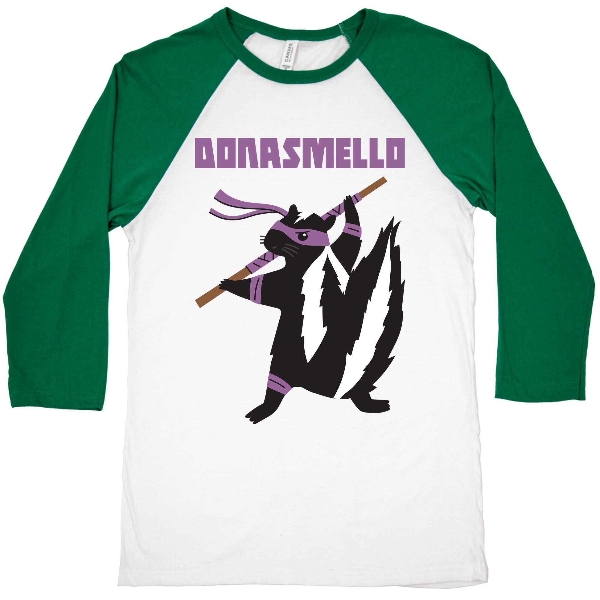 Donasmello (Donatello Skunk) Baseball Tee