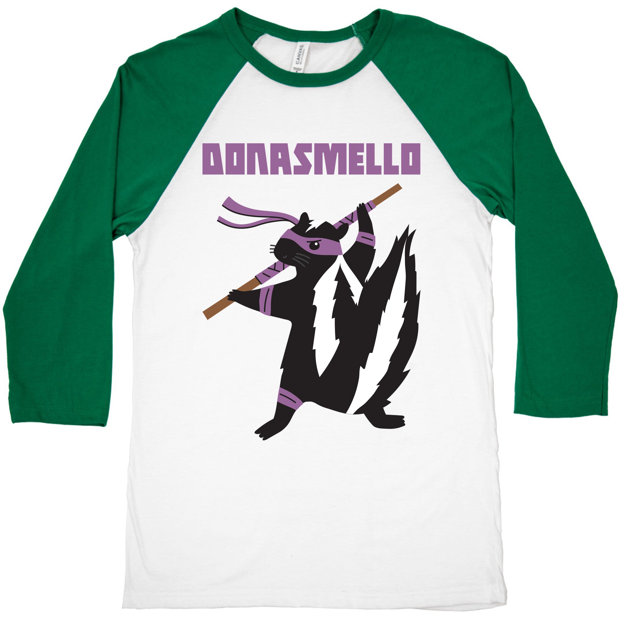 Donasmello (Donatello Skunk) Baseball Tee