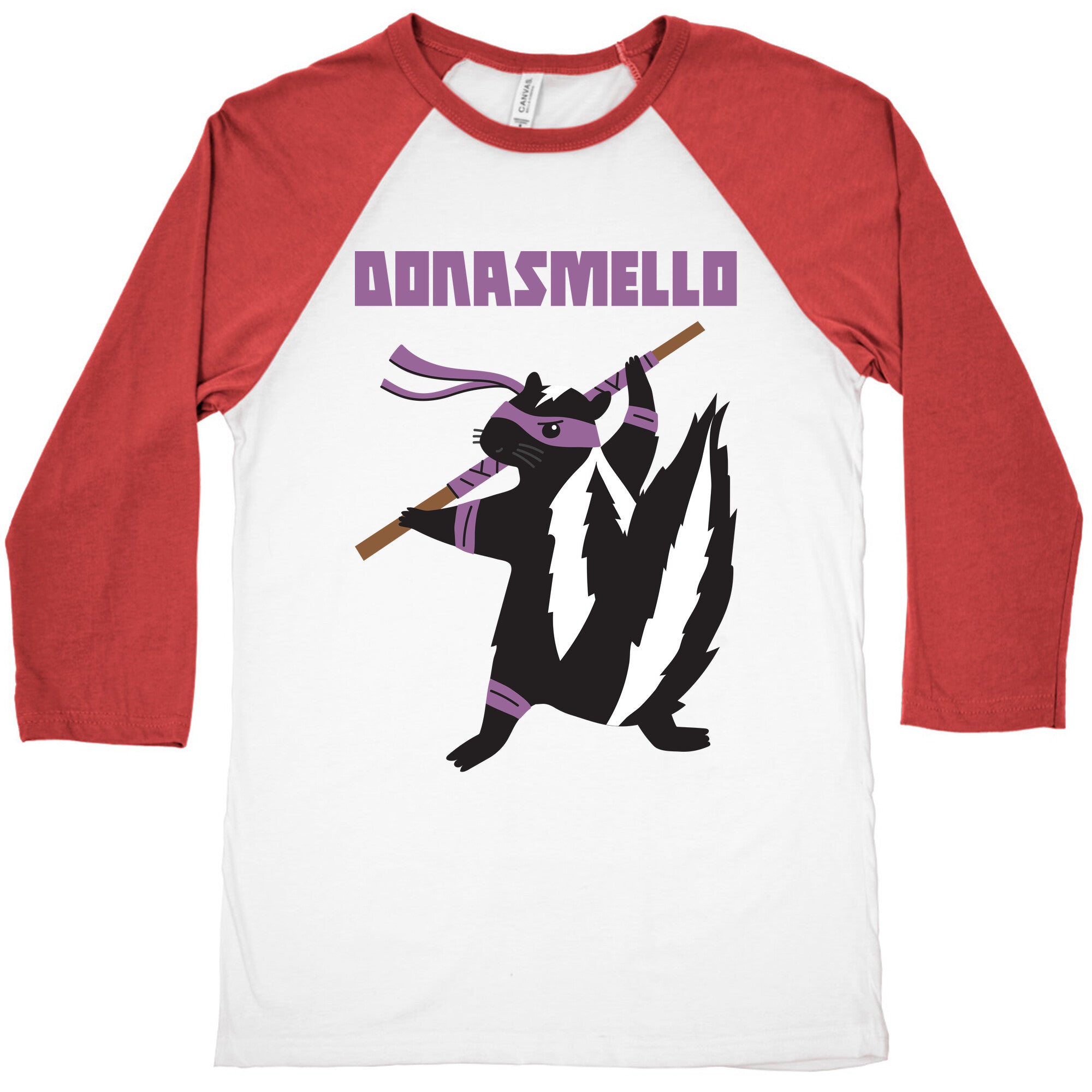 Donasmello (Donatello Skunk) Baseball Tee