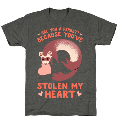 Are You A Ferret? Because You've Stolen My Heart Unisex Triblend Tee