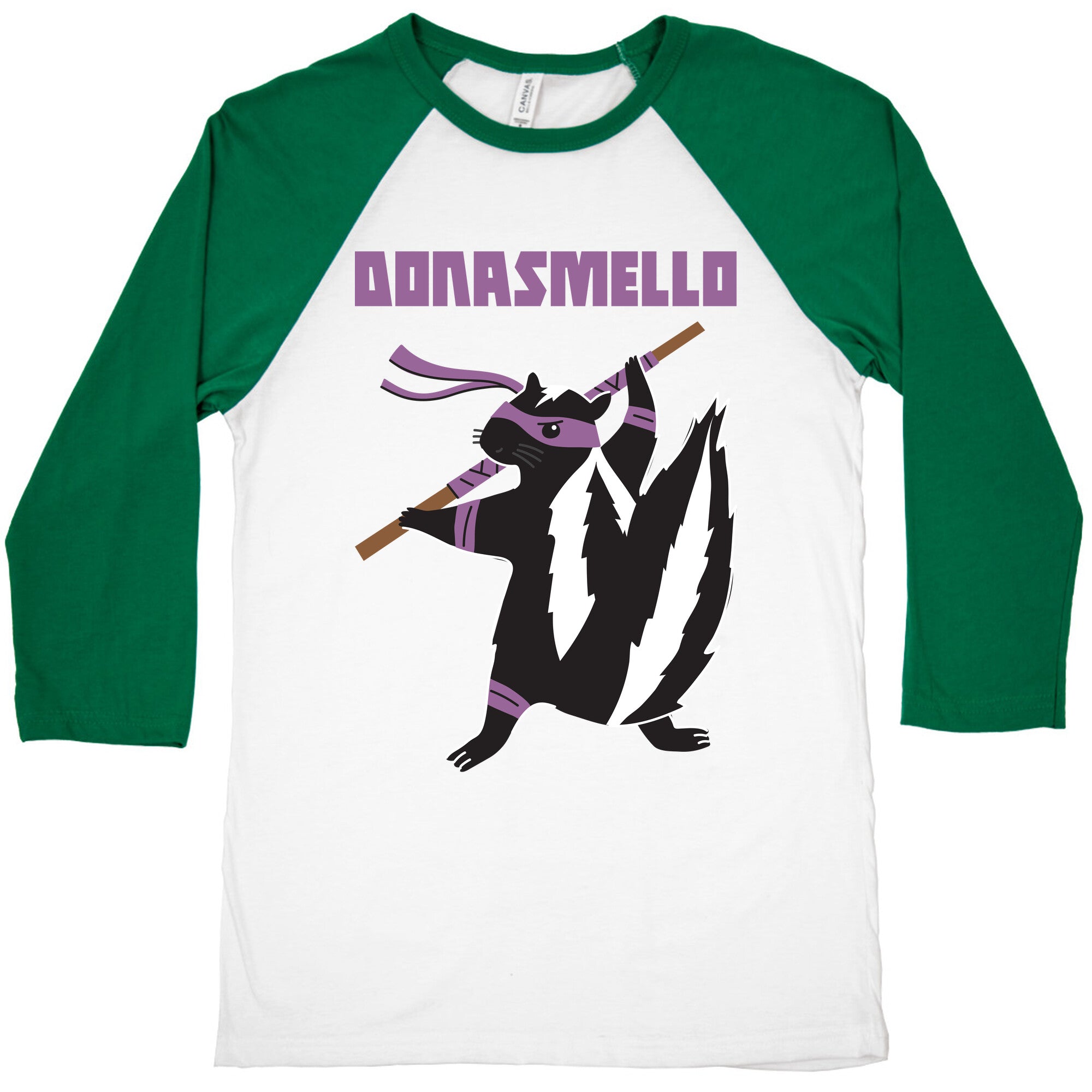 Donasmello (Donatello Skunk) Baseball Tee