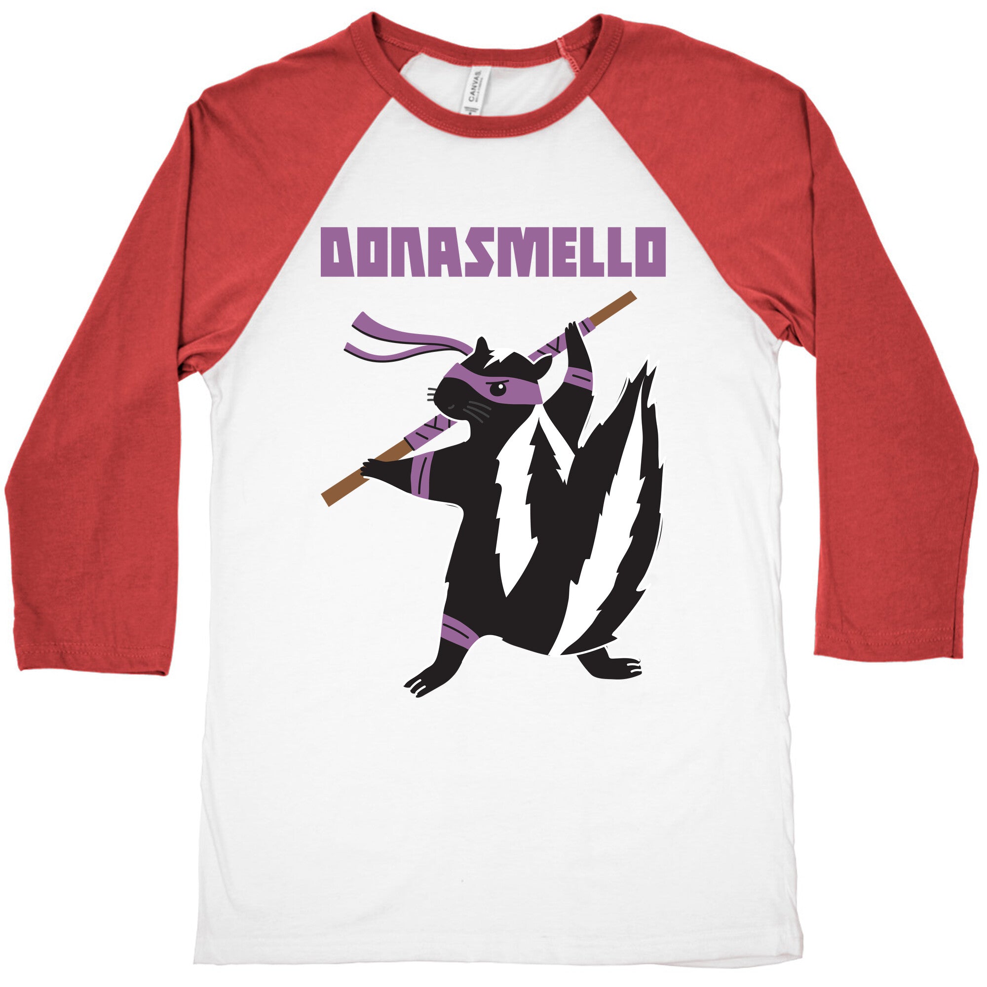 Donasmello (Donatello Skunk) Baseball Tee