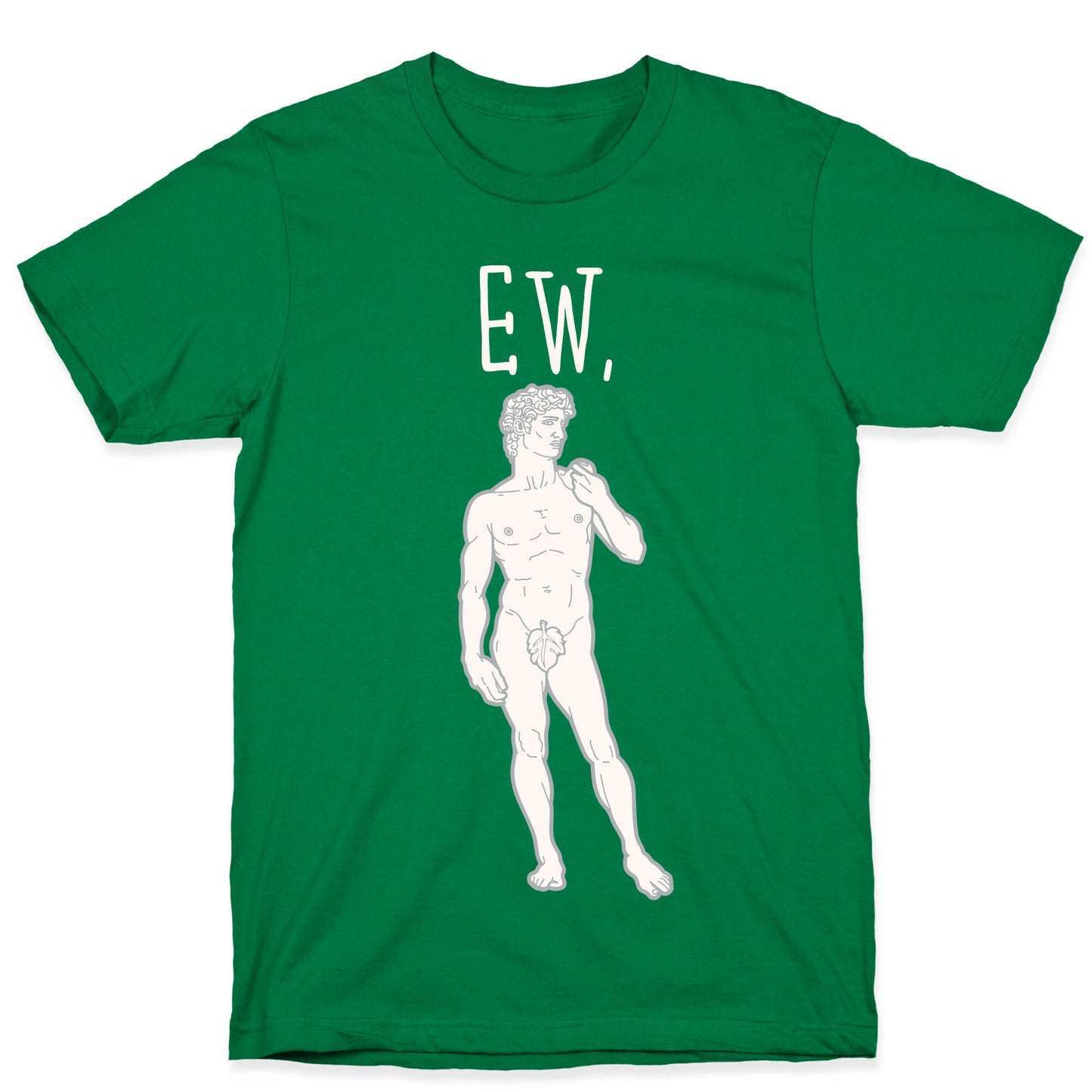 Ew David Parody White Print T-Shirt