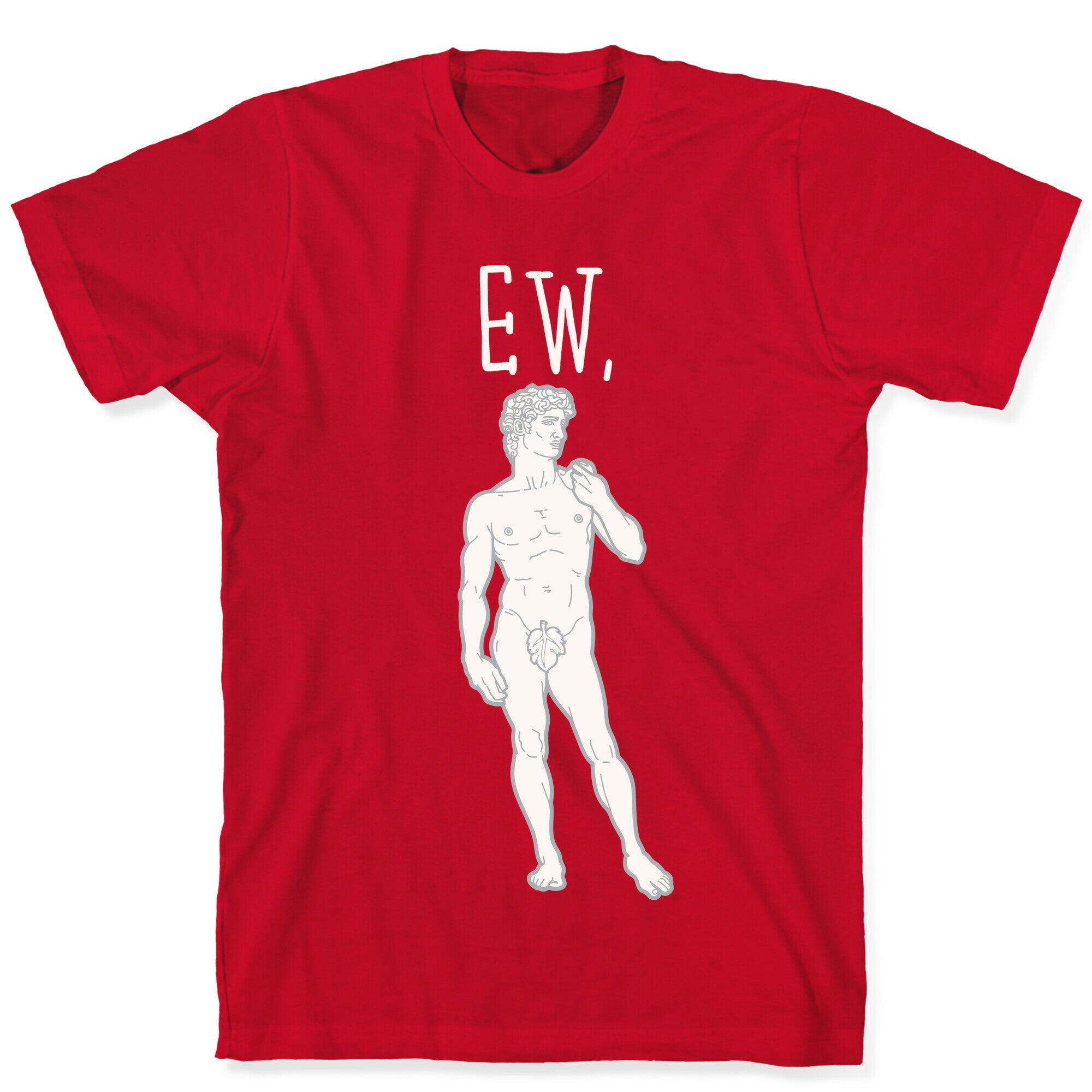 Ew David Parody White Print T-Shirt