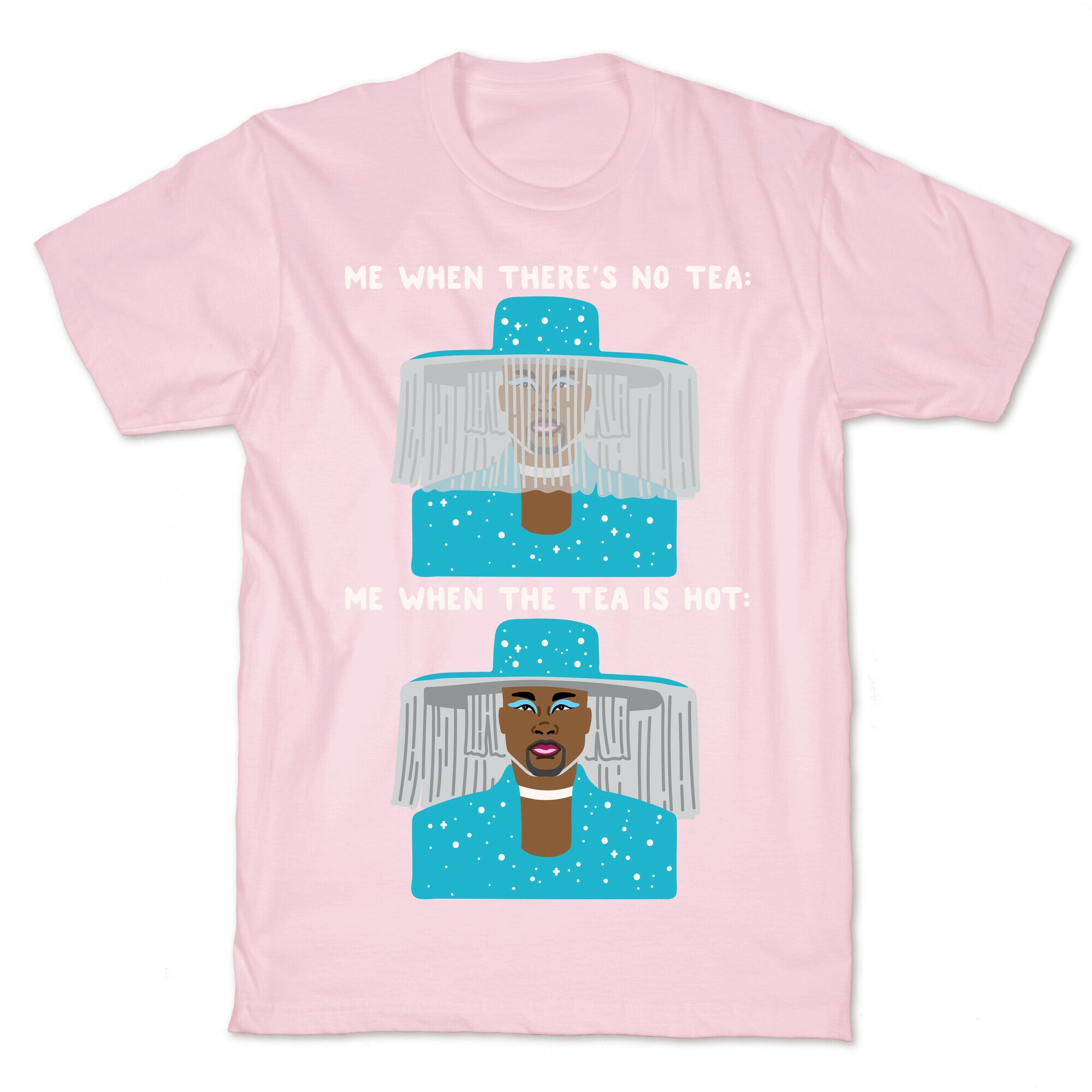Me When There's No Tea Vs Me When The Tea Is Hot Parody White Print T-Shirt