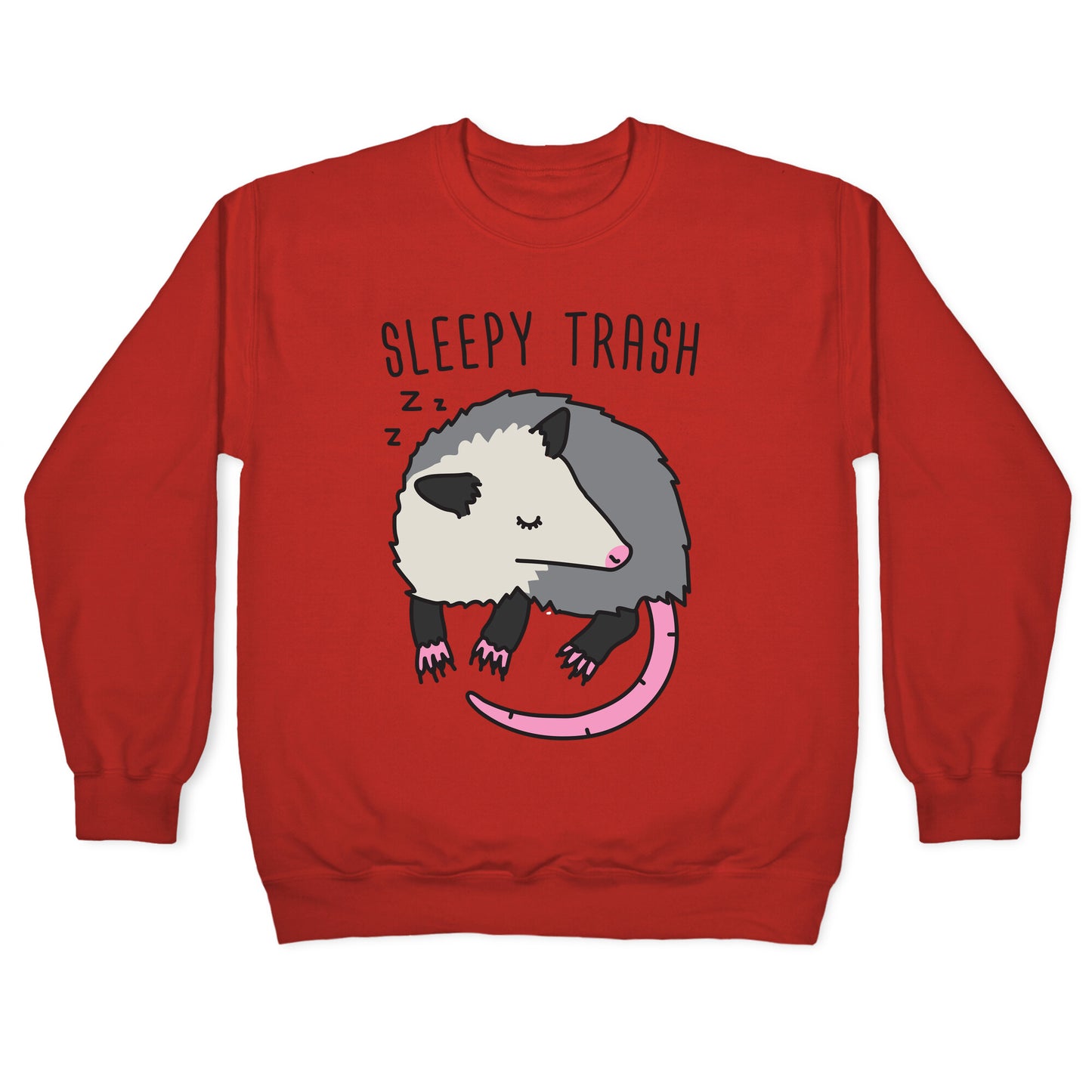 Sleepy Trash Opossum Crewneck Sweatshirt