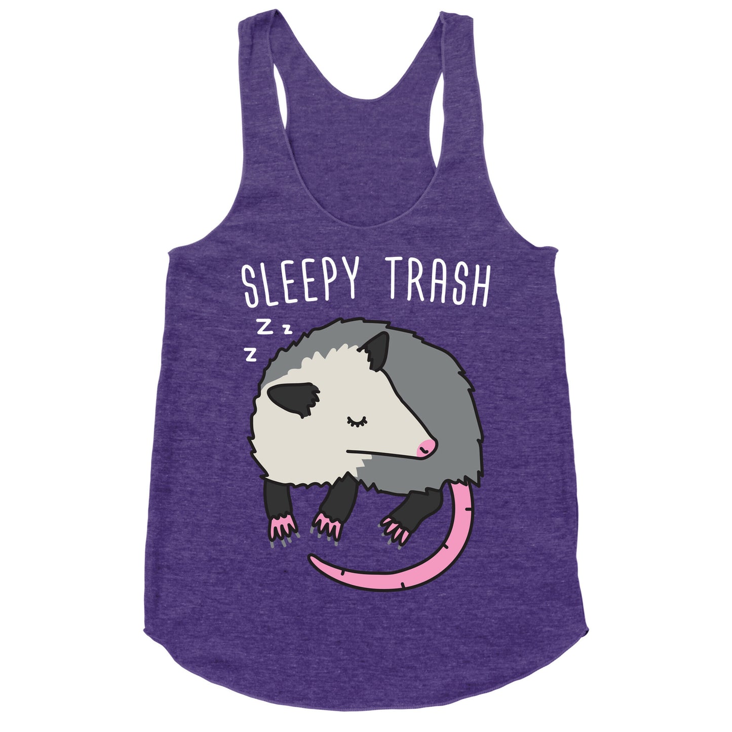 Sleepy Trash Opossum Racerback Tank