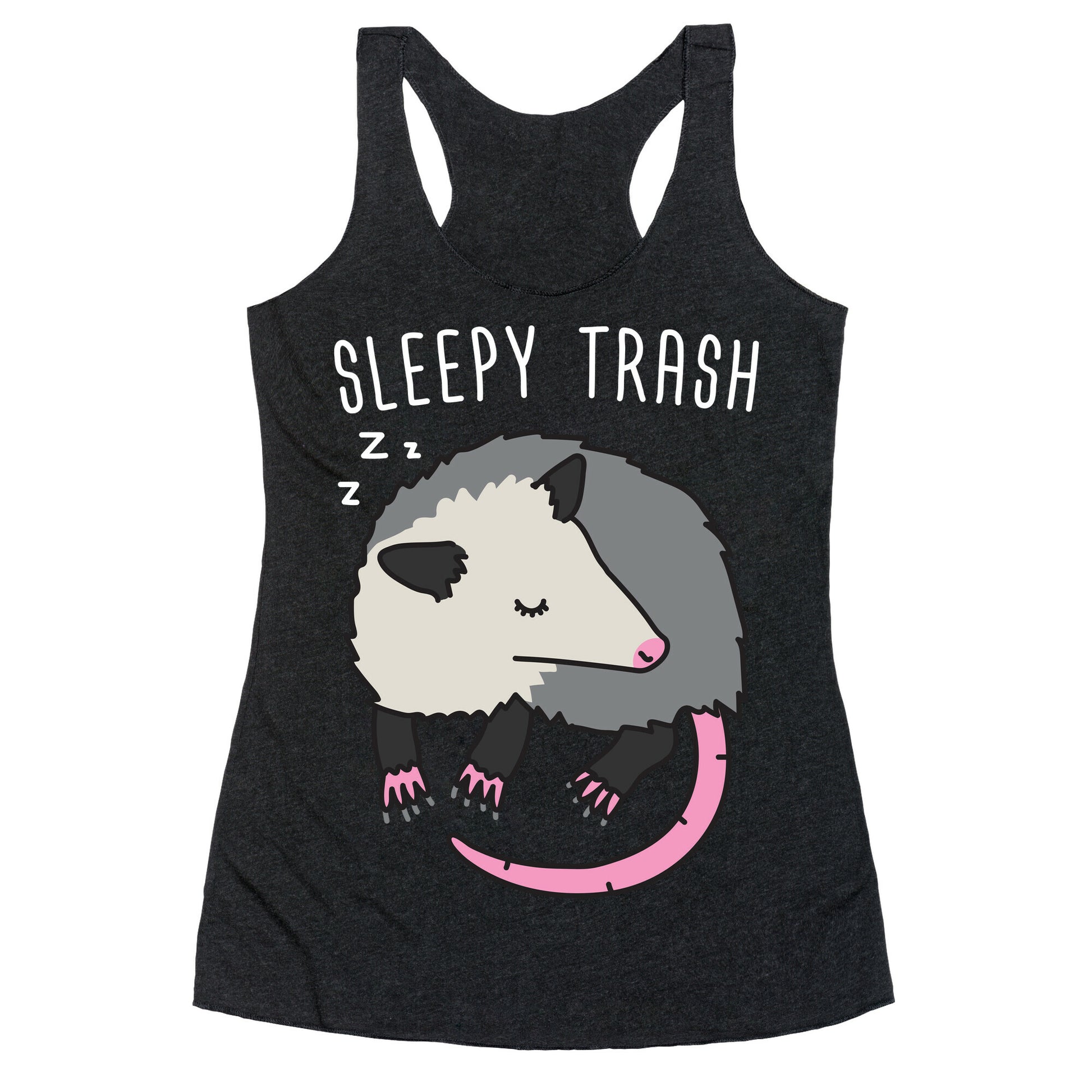 Sleepy Trash Opossum Racerback Tank
