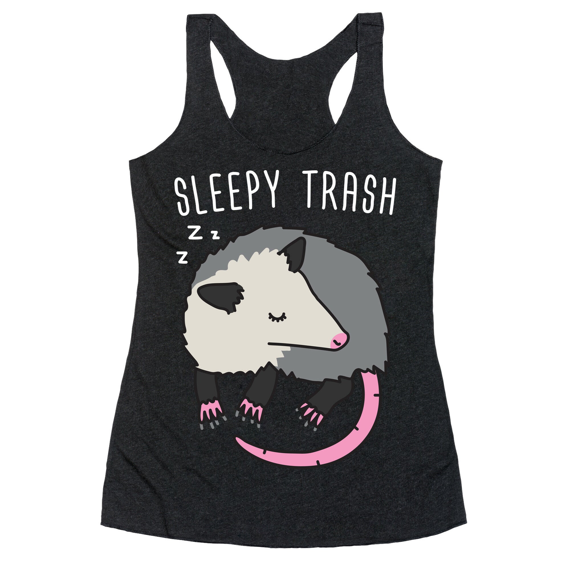 Sleepy Trash Opossum Racerback Tank