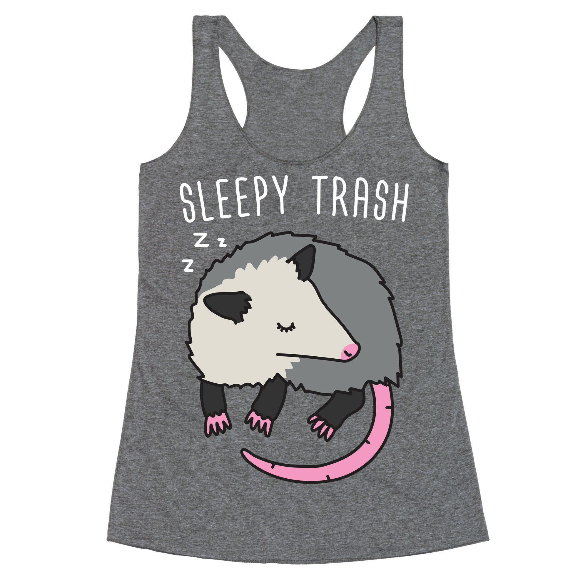 Sleepy Trash Opossum Racerback Tank