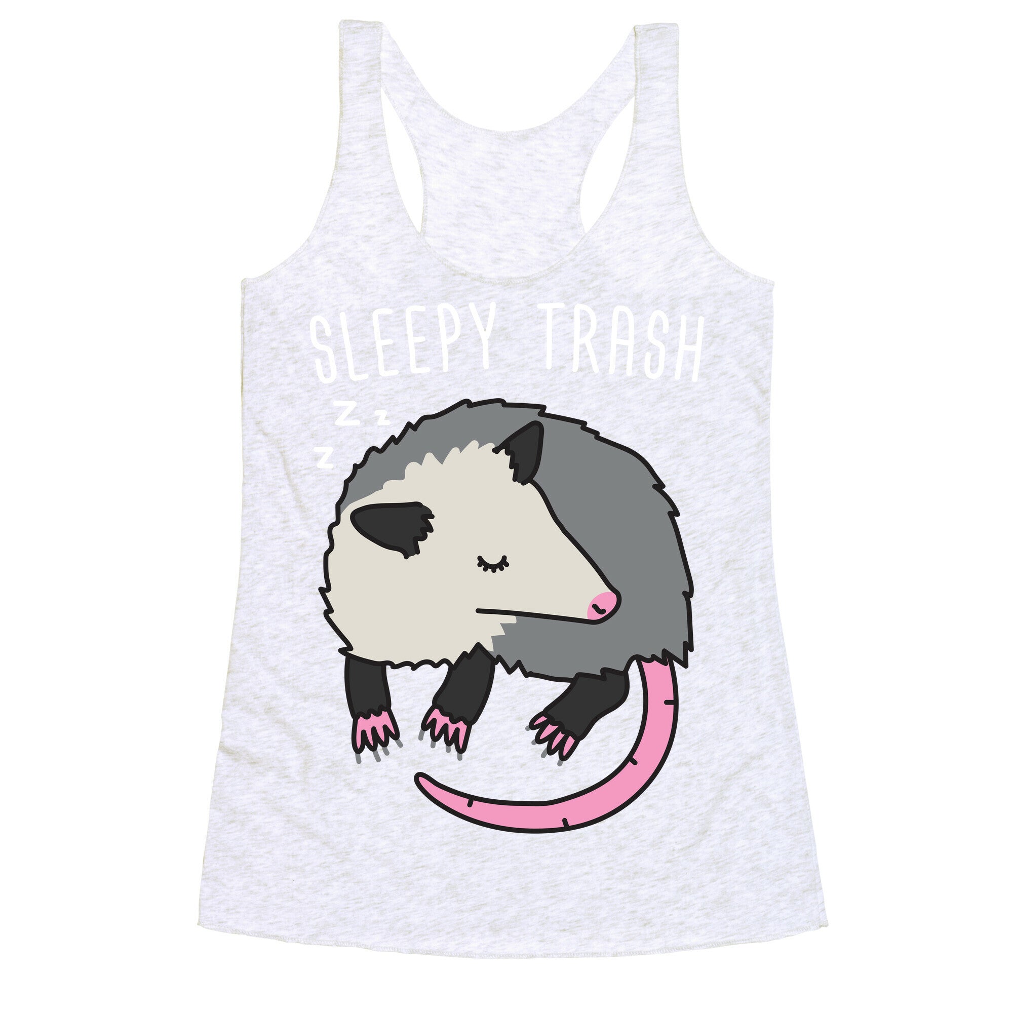 Sleepy Trash Opossum Racerback Tank