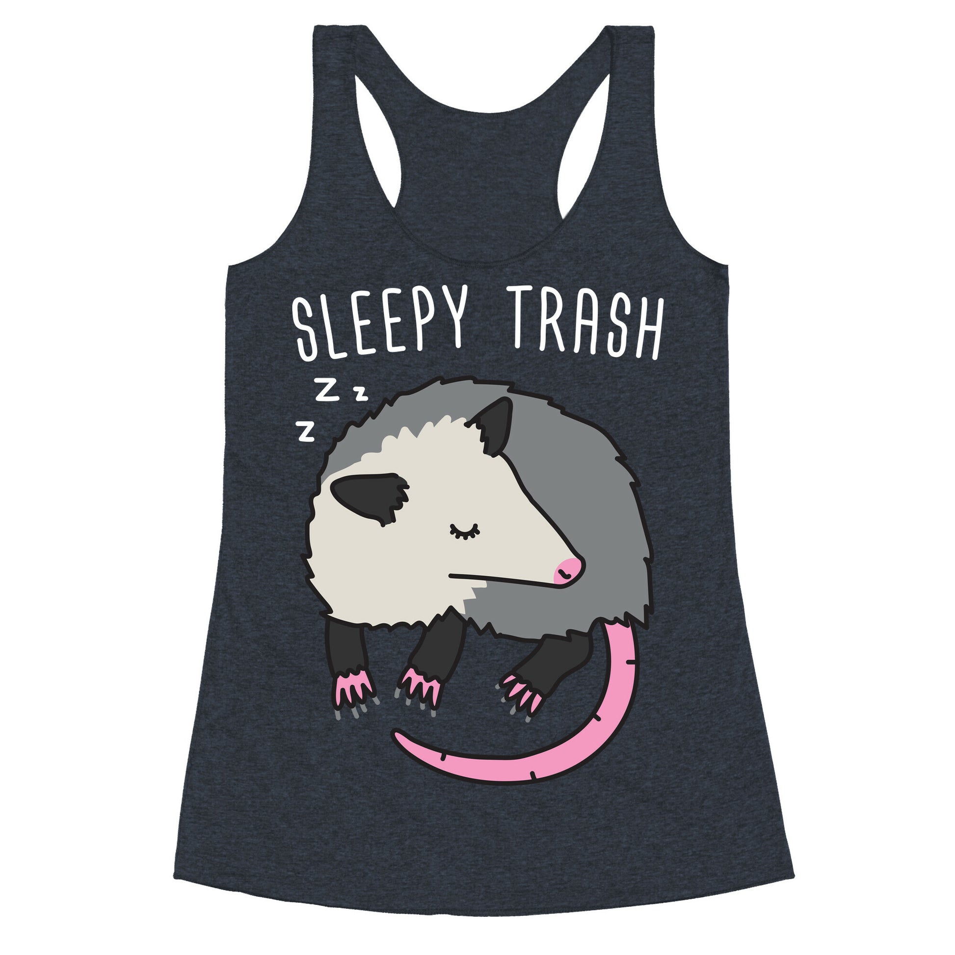 Sleepy Trash Opossum Racerback Tank
