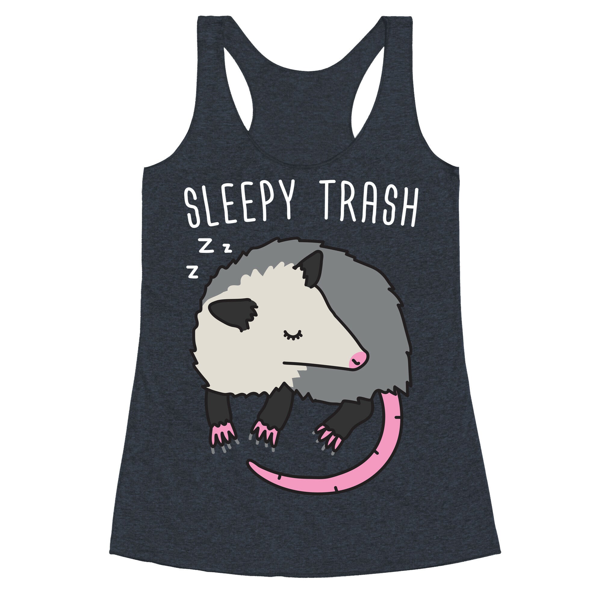 Sleepy Trash Opossum Racerback Tank