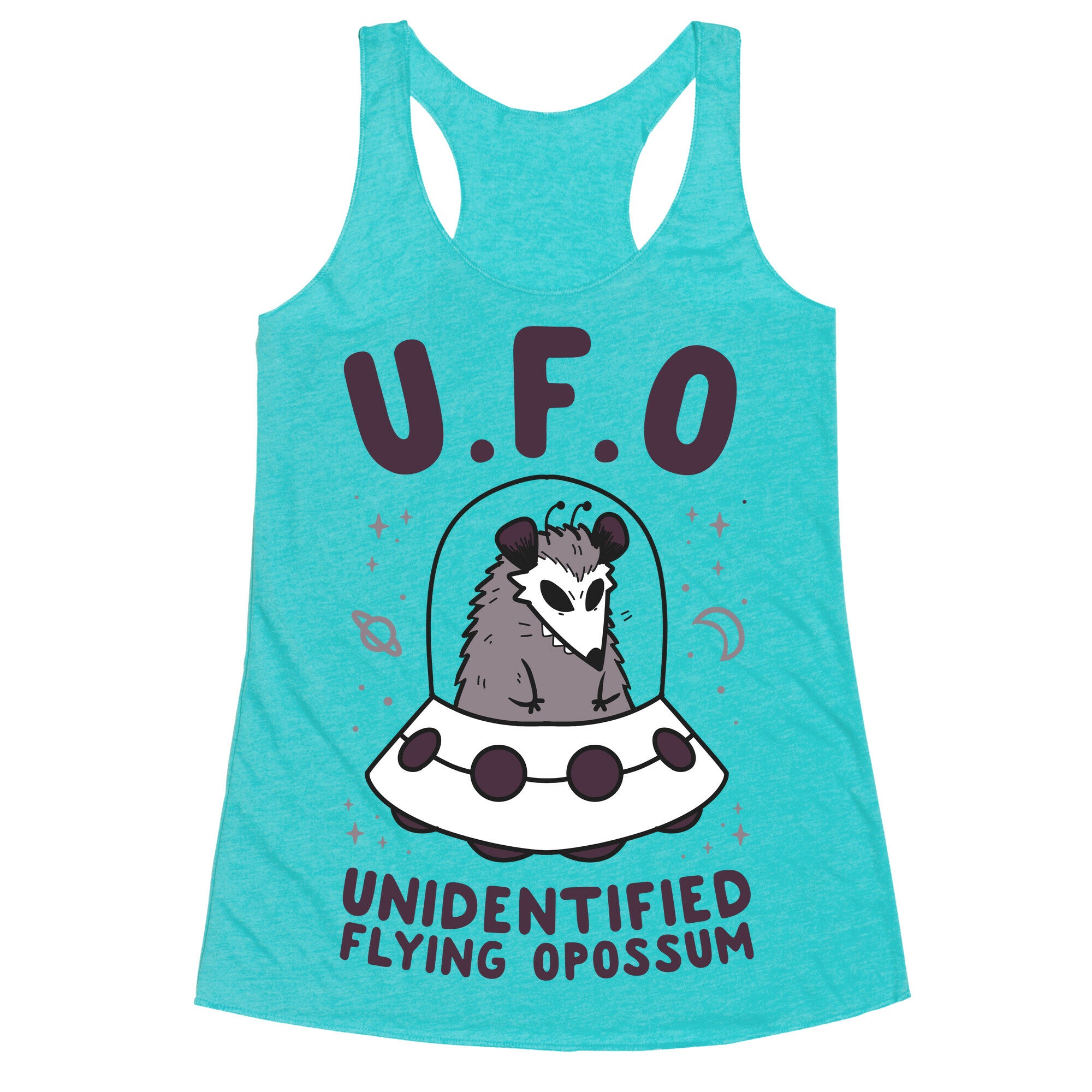 Unidentified Flying Opossum Racerback Tank