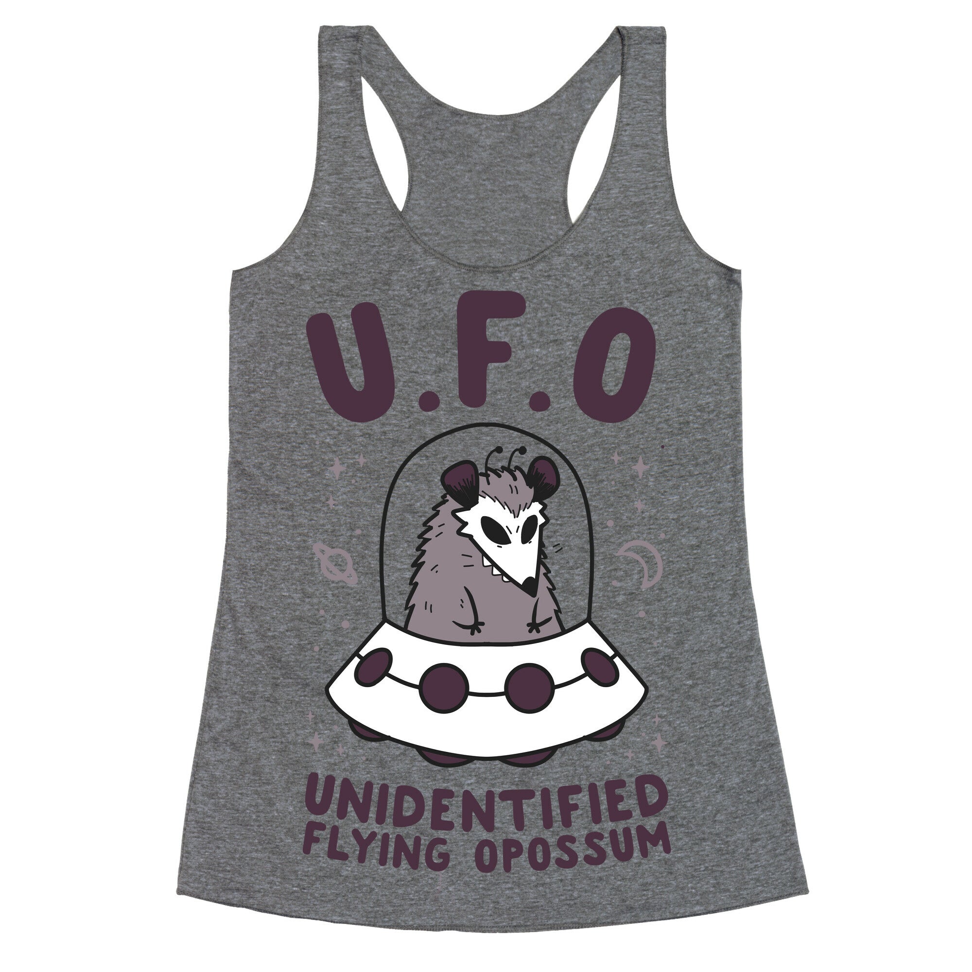 Unidentified Flying Opossum Racerback Tank