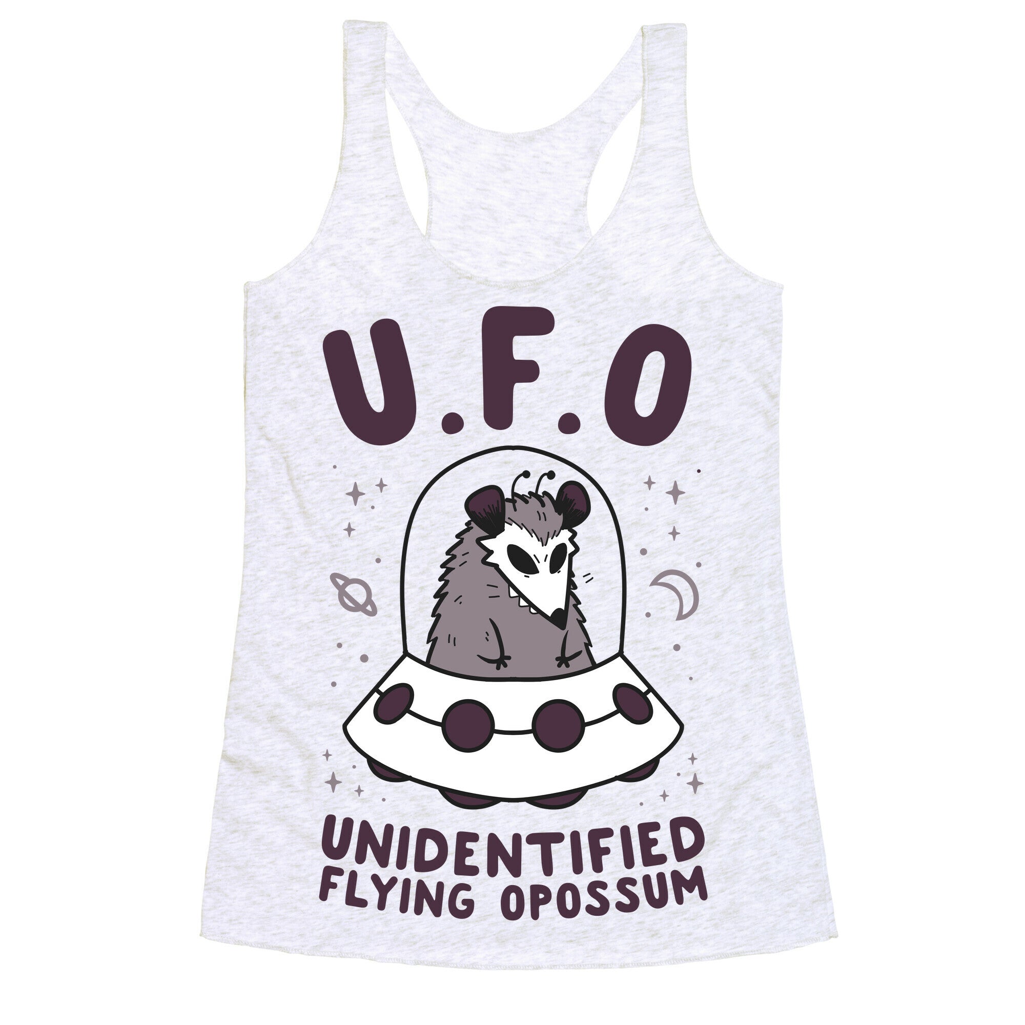 Unidentified Flying Opossum Racerback Tank