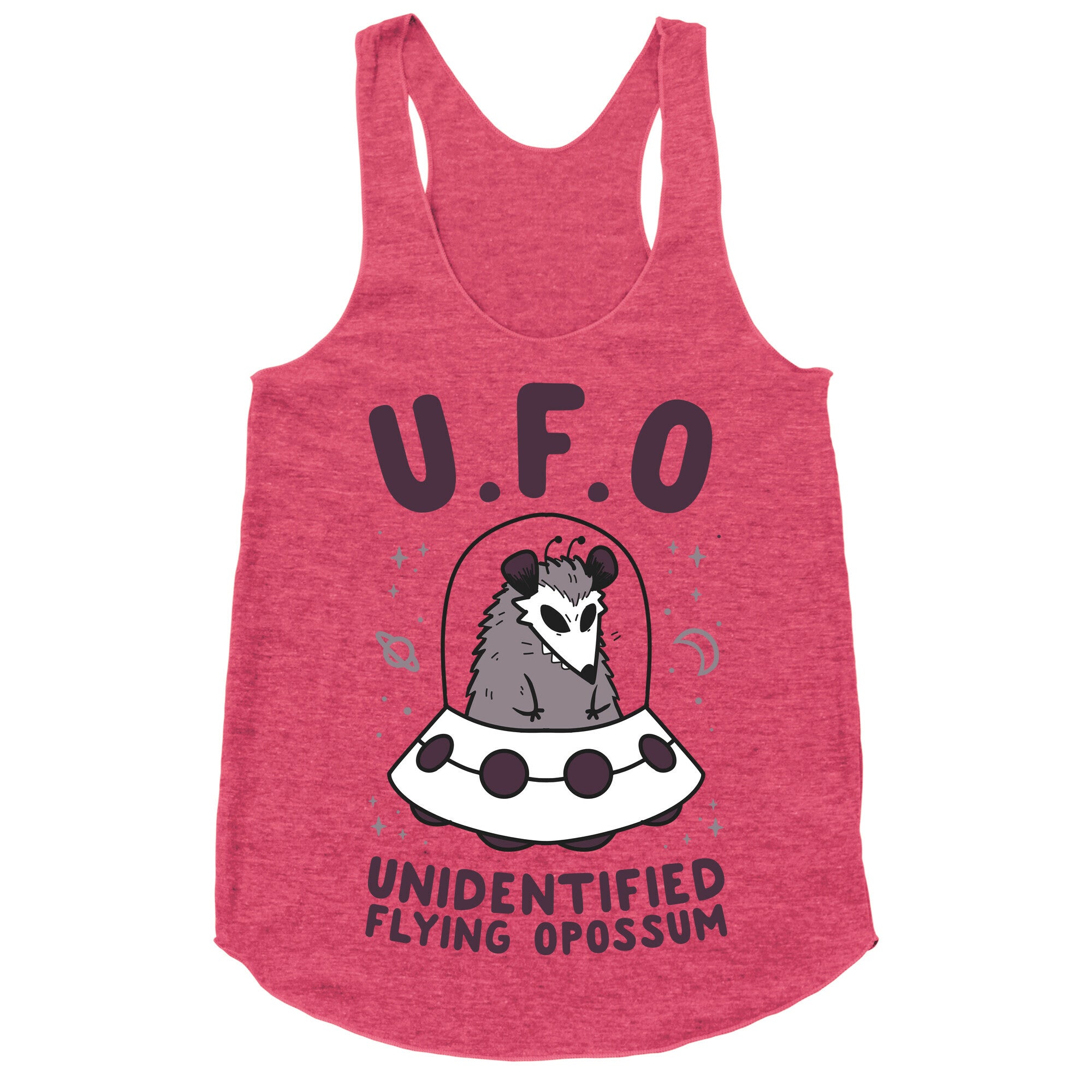 Unidentified Flying Opossum Racerback Tank