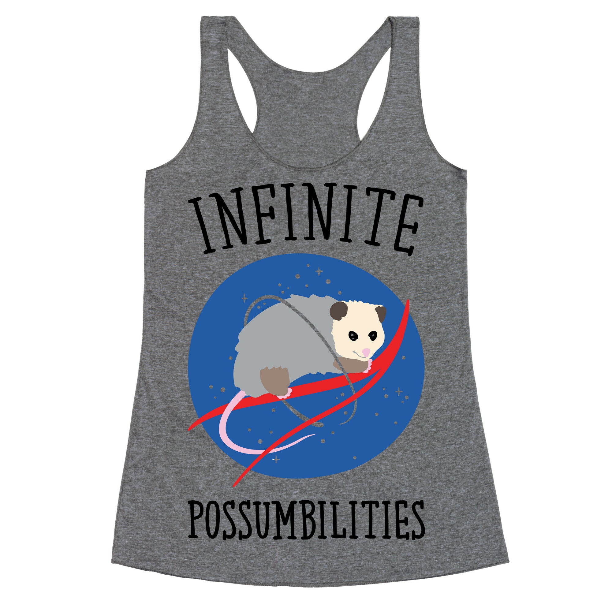 Infinite Possumbilities Parody Racerback Tank