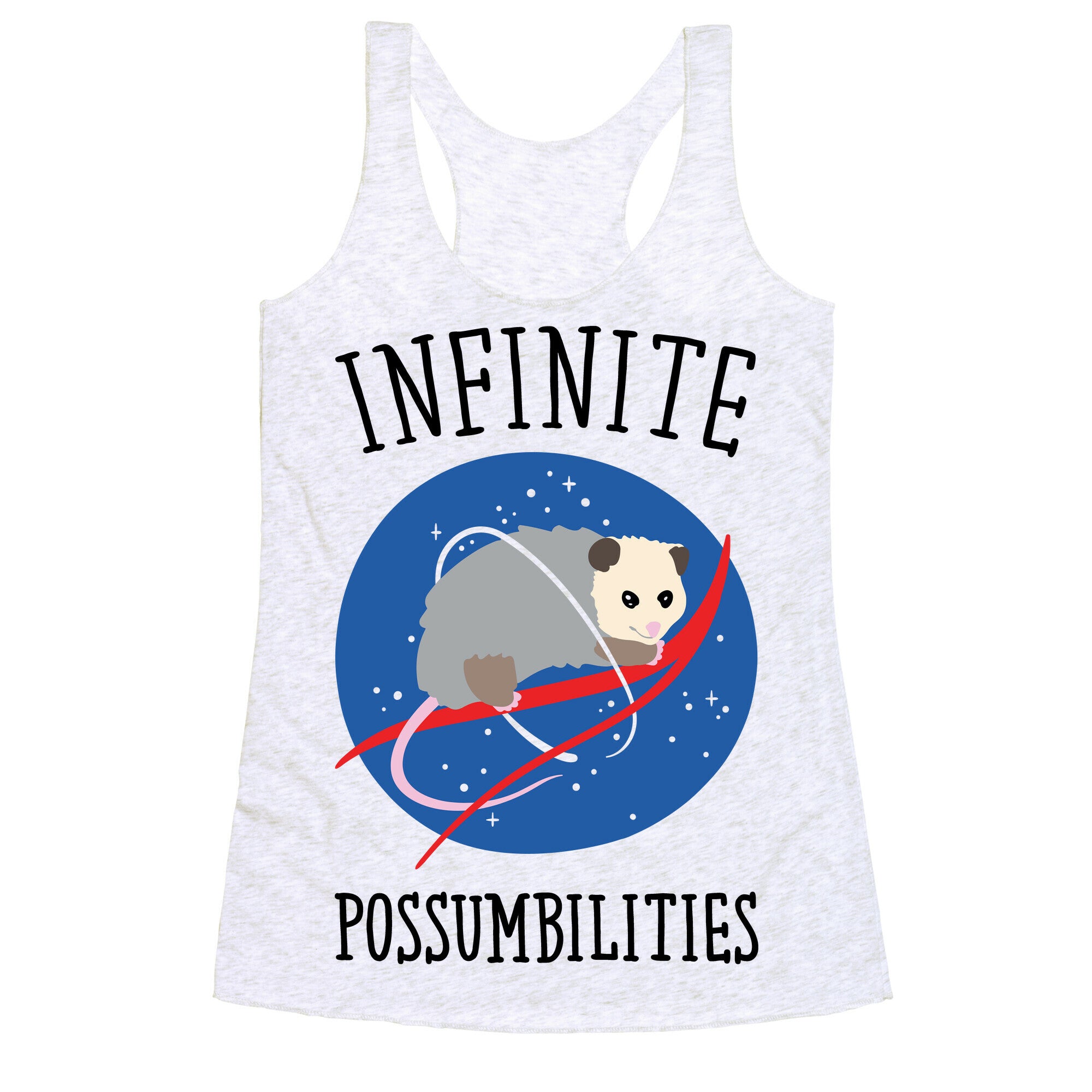Infinite Possumbilities Parody Racerback Tank