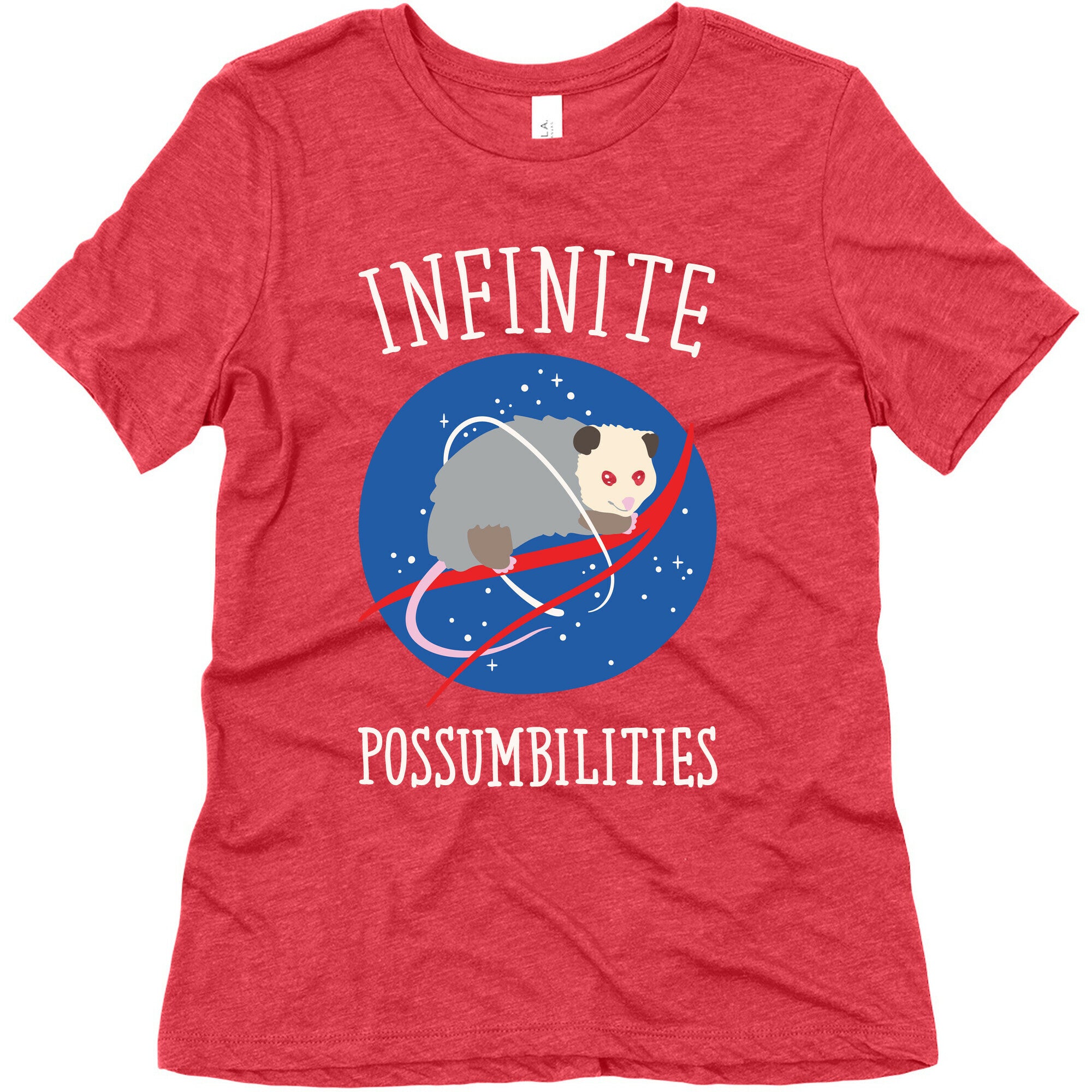 Infinite Possumbilities Parody White Print Women's Triblend Tee