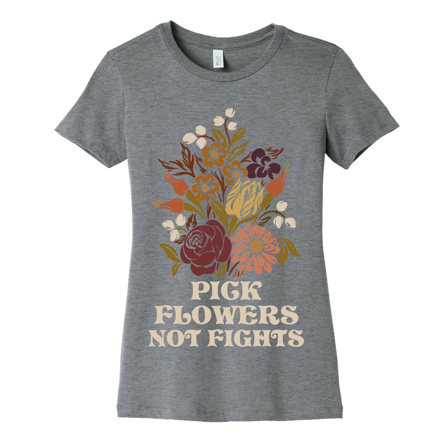 Pick Flowers Not Fights Women's Cotton Tee