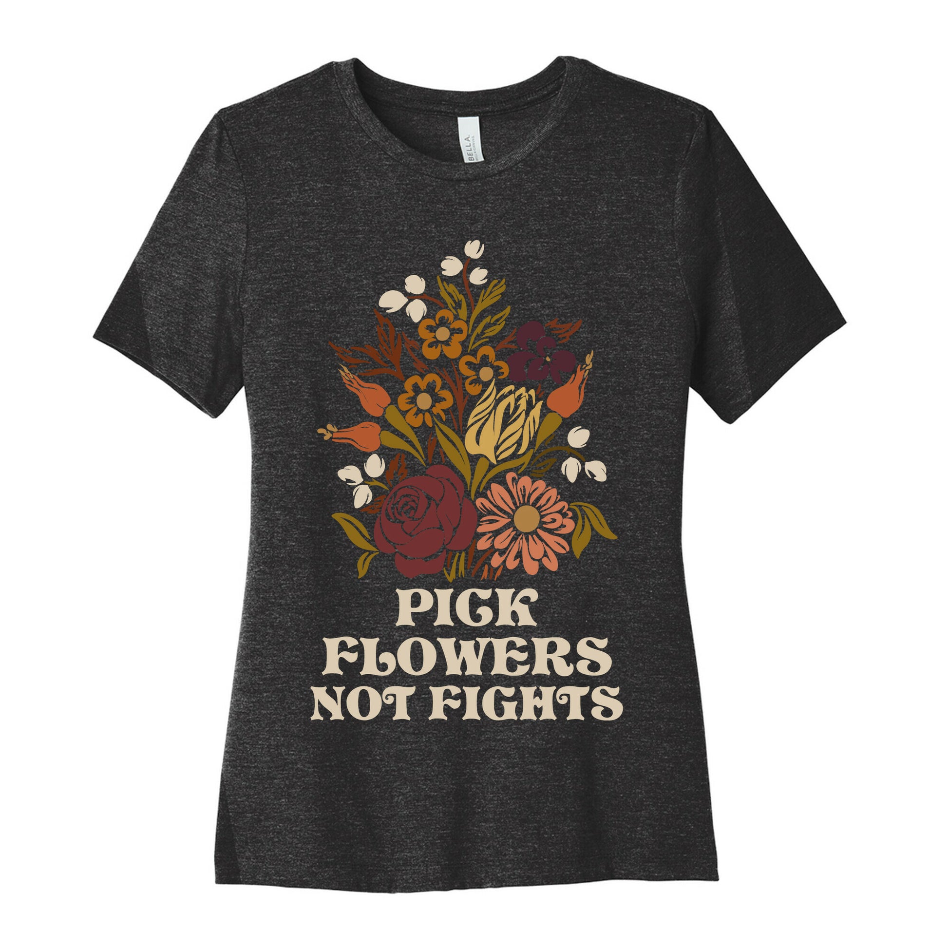 Pick Flowers Not Fights Women's Cotton Tee