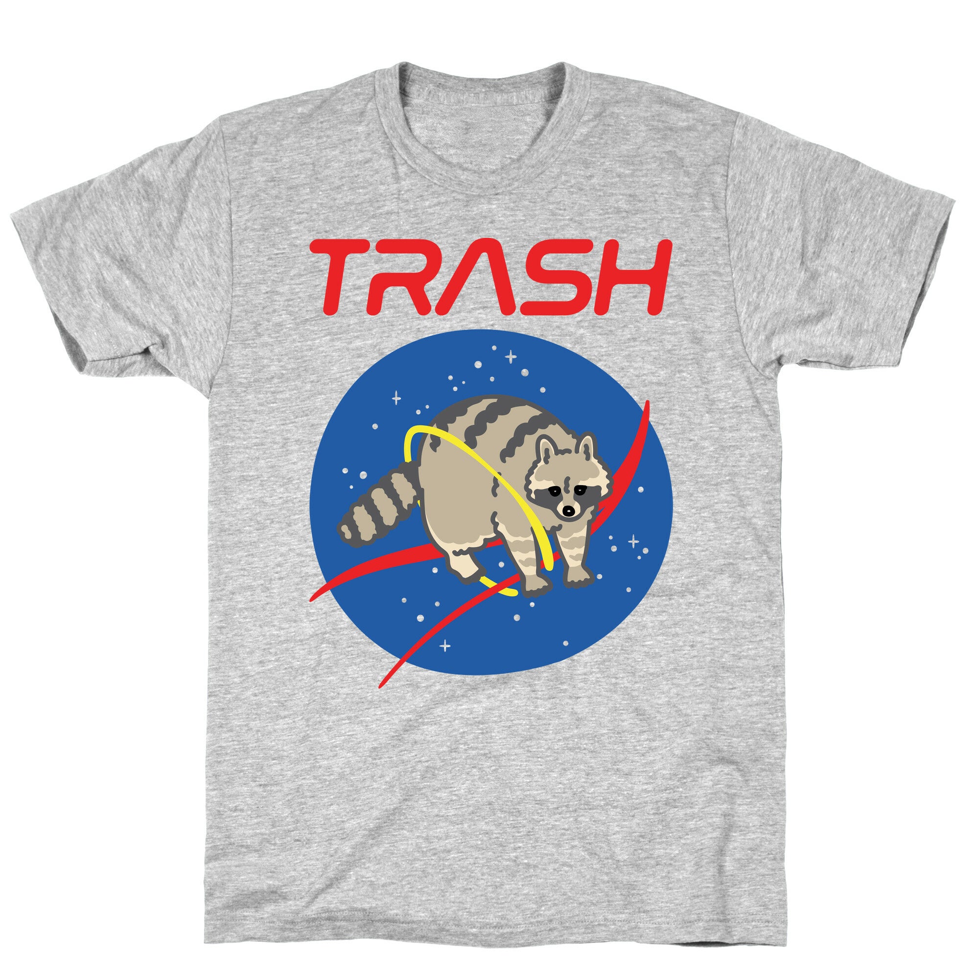 Trash Raccoon Nasa Logo Parody T-Shirt