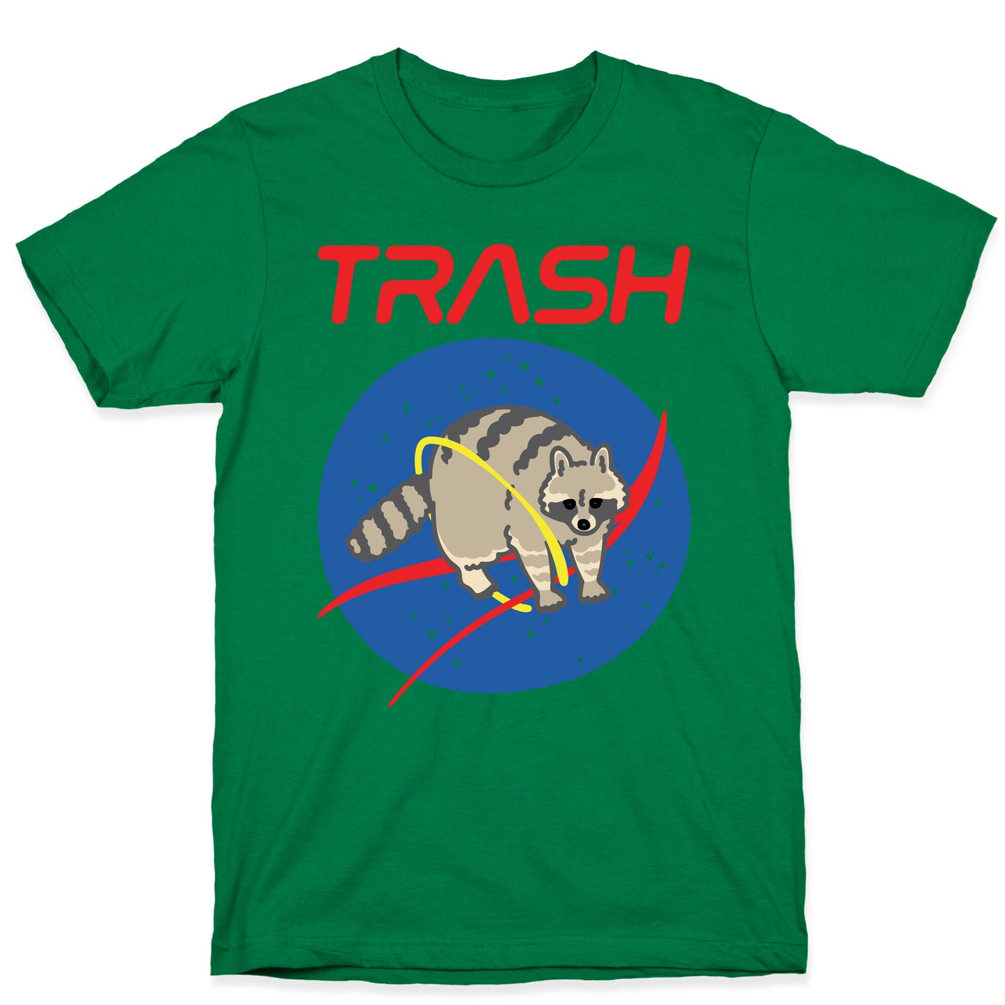 Trash Raccoon Nasa Logo Parody T-Shirt
