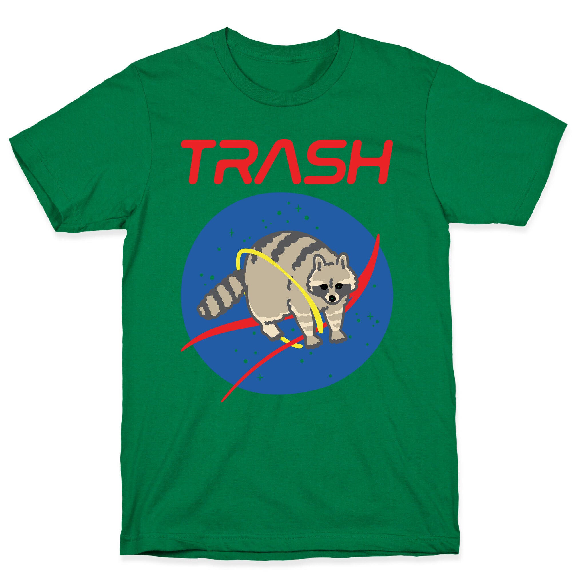 Trash Raccoon Nasa Logo Parody T-Shirt
