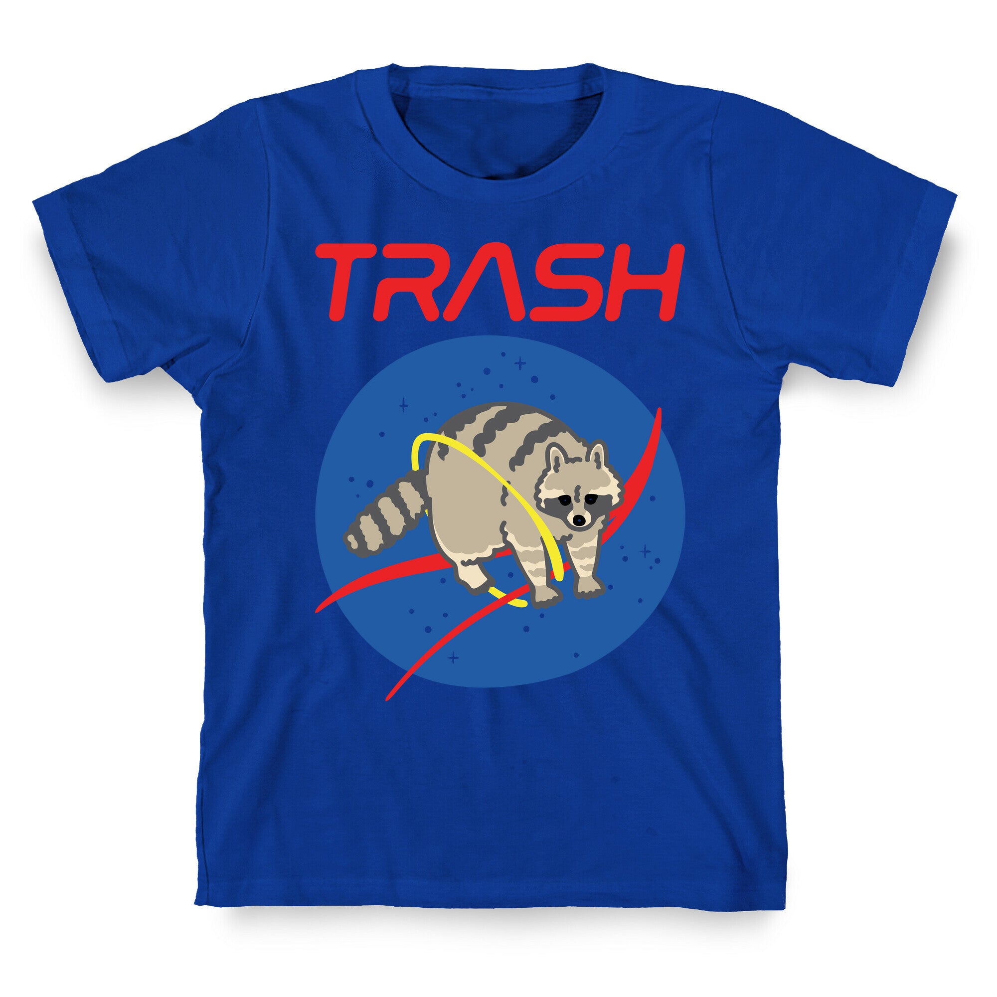 Trash Raccoon Nasa Logo Parody T-Shirt