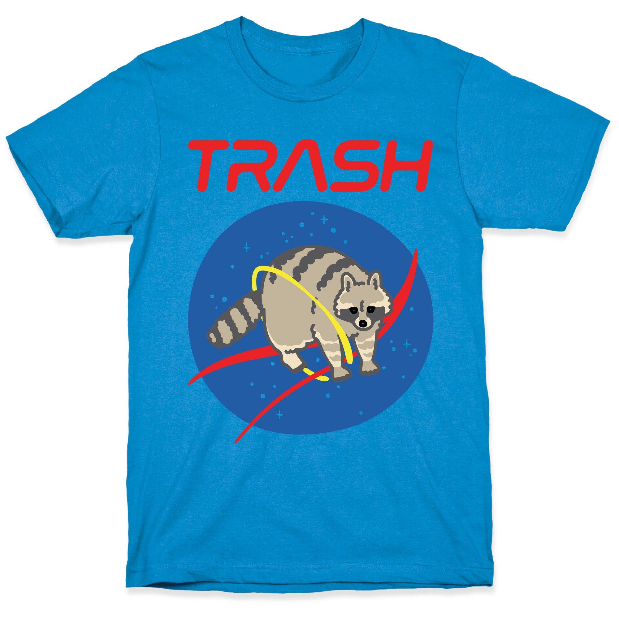 Trash Raccoon Nasa Logo Parody T-Shirt