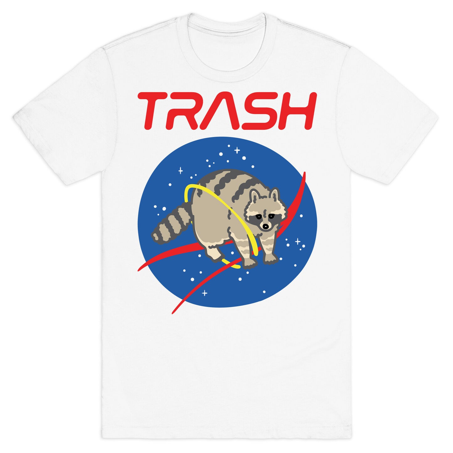 Trash Raccoon Nasa Logo Parody T-Shirt