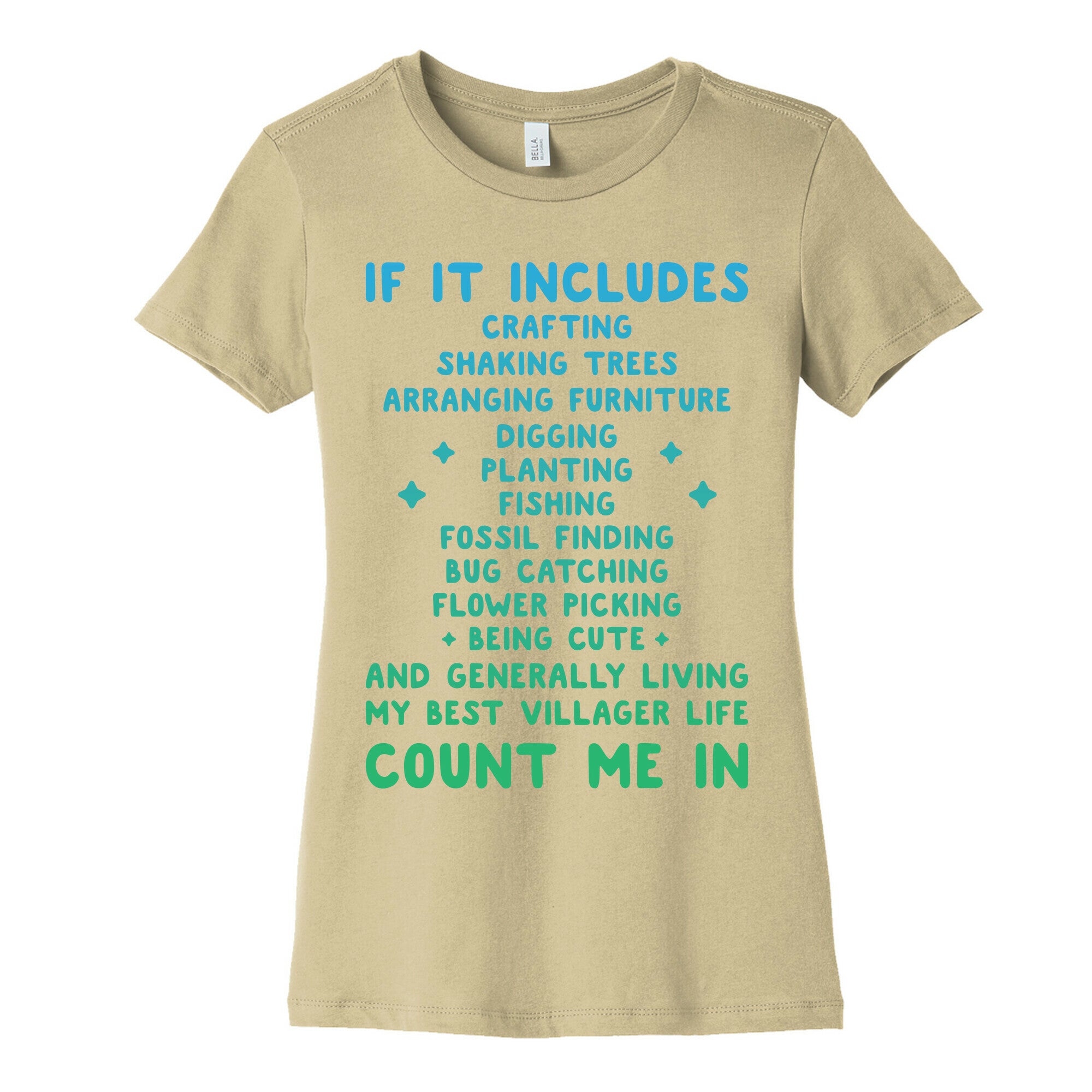 Animal Crossing Activities Count Me In Women's Cotton Tee