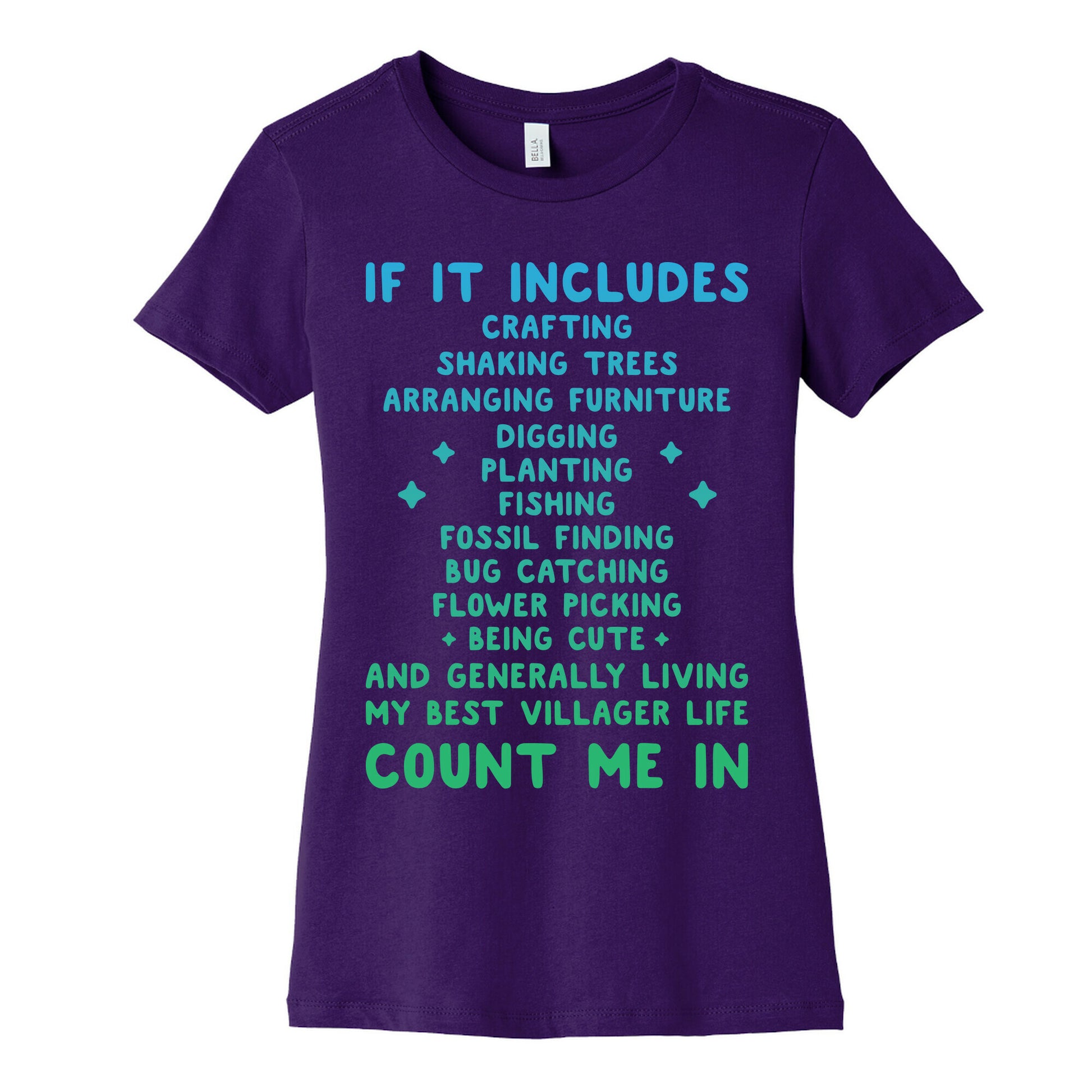 Animal Crossing Activities Count Me In Women's Cotton Tee