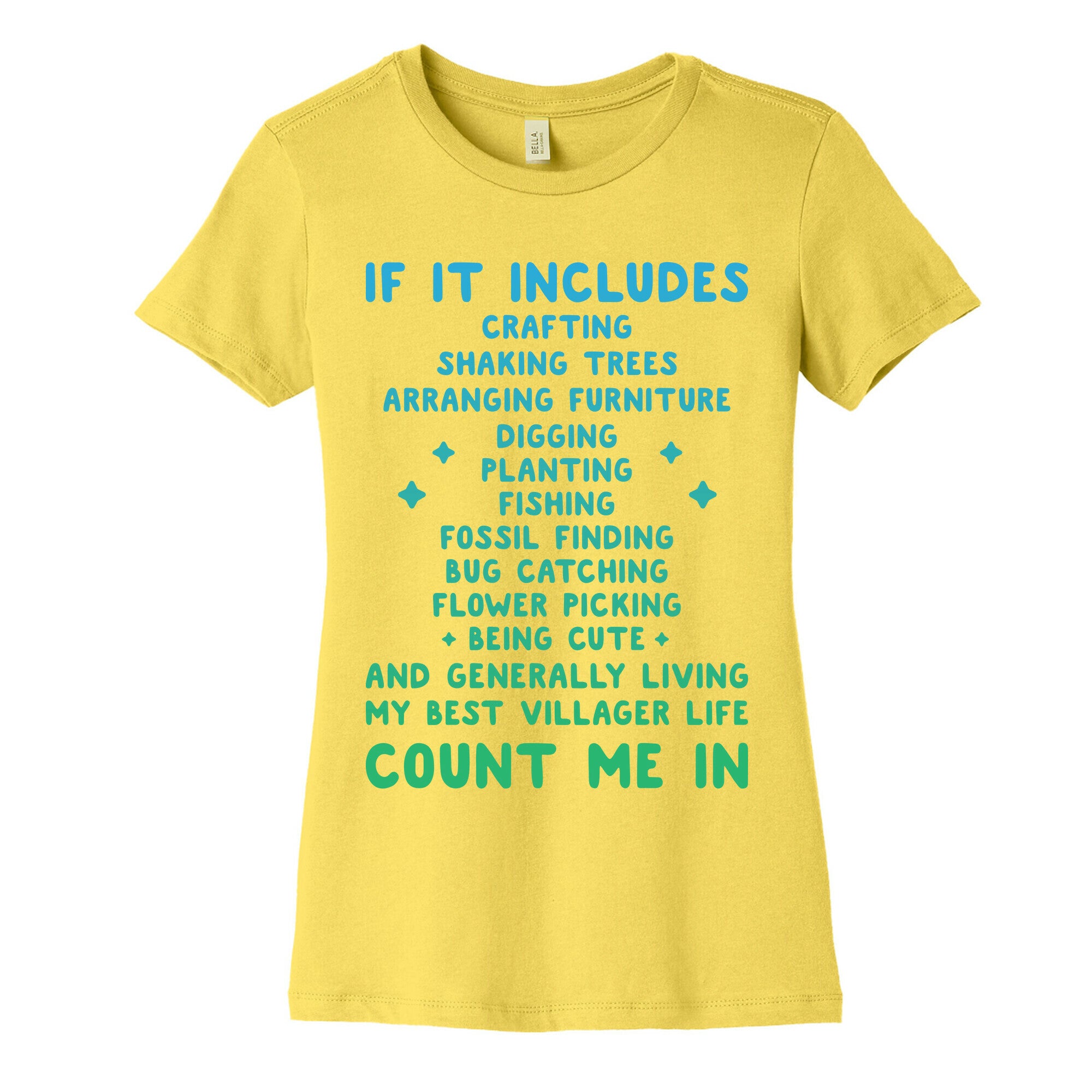 Animal Crossing Activities Count Me In Women's Cotton Tee
