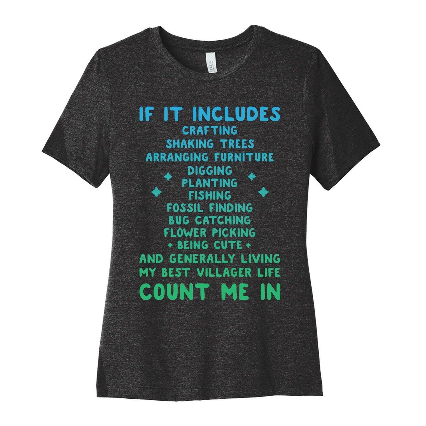 Animal Crossing Activities Count Me In Women's Cotton Tee